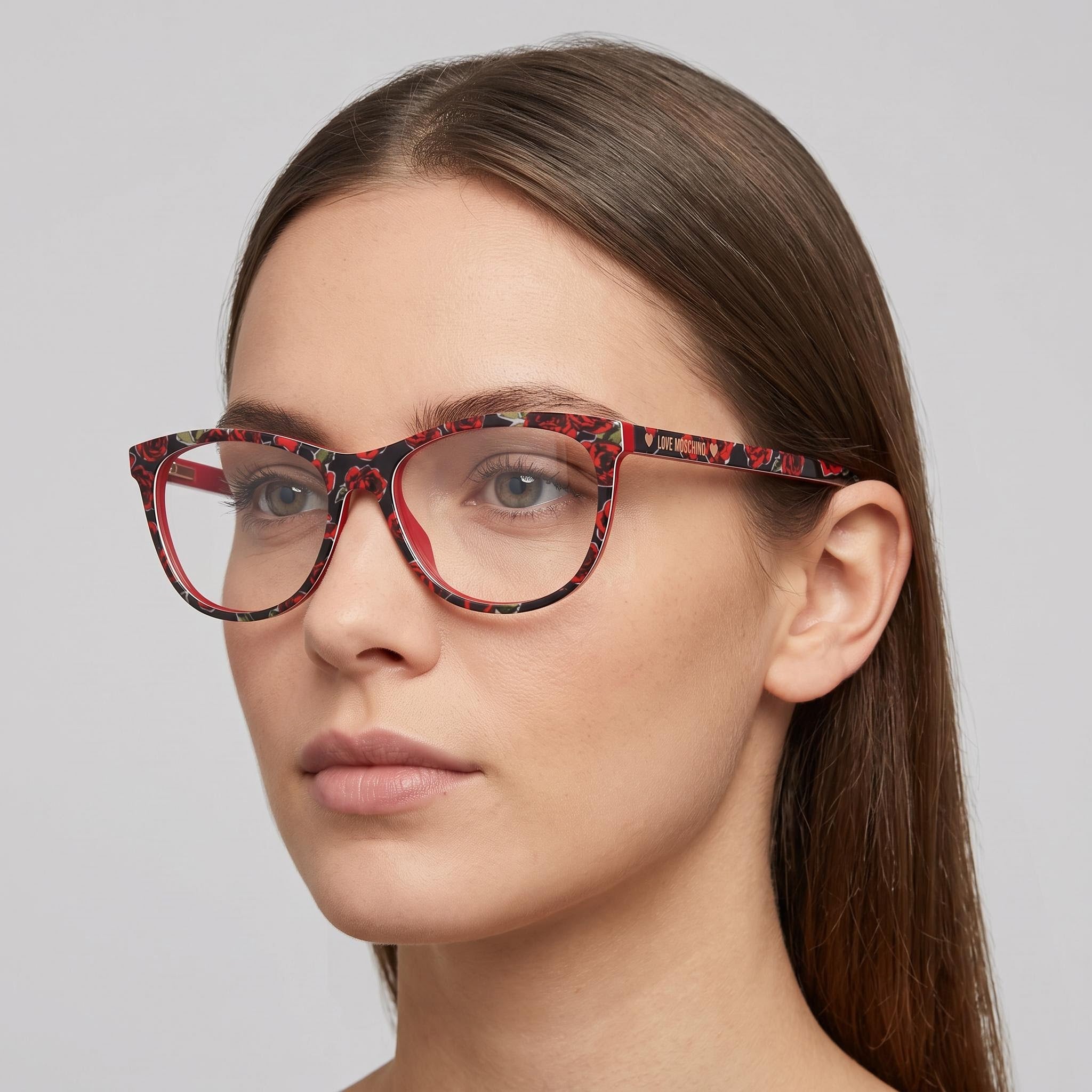 Love Moschino Mol524 Women's Bold Vibrant Red Pattern Acetate Non-Polarized Polycarbonate Sunglasses 53mm, Photo 4