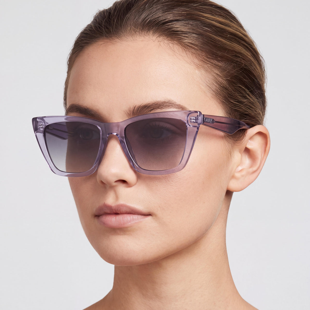 QUAY AUSTRALIA CALL THE SHOTS Gafas de Sol de Ojo de Gato para Mujer, Montura Sweet Pea, Lentes Ahumadas, Protección UV, No Polarizadas 145mm, Photo 4