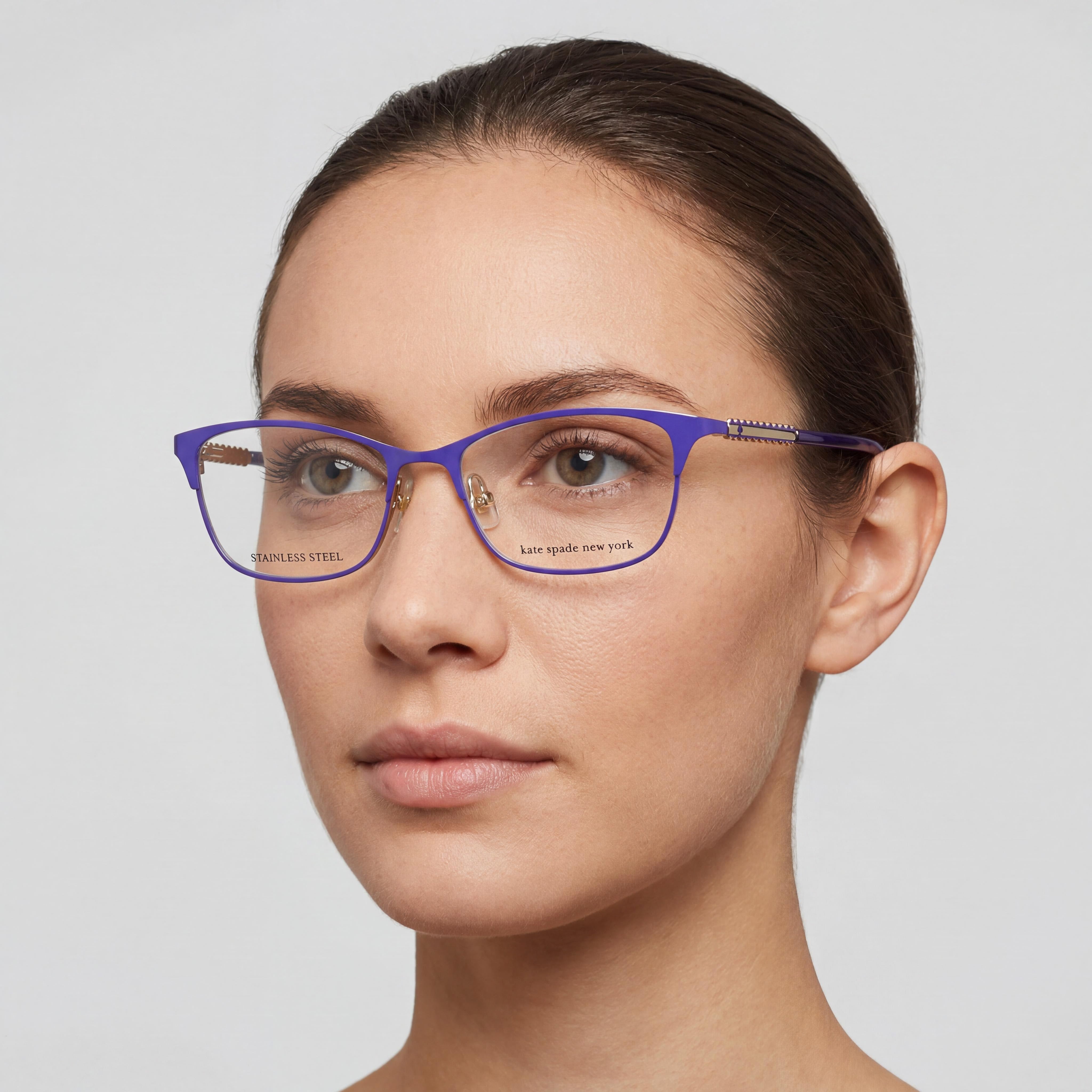 Gafas de sol Kate Spade New York Modern para mujer con montura metálica azul y lentes de policarbonato (ancho de lente de 45 mm), Photo 3