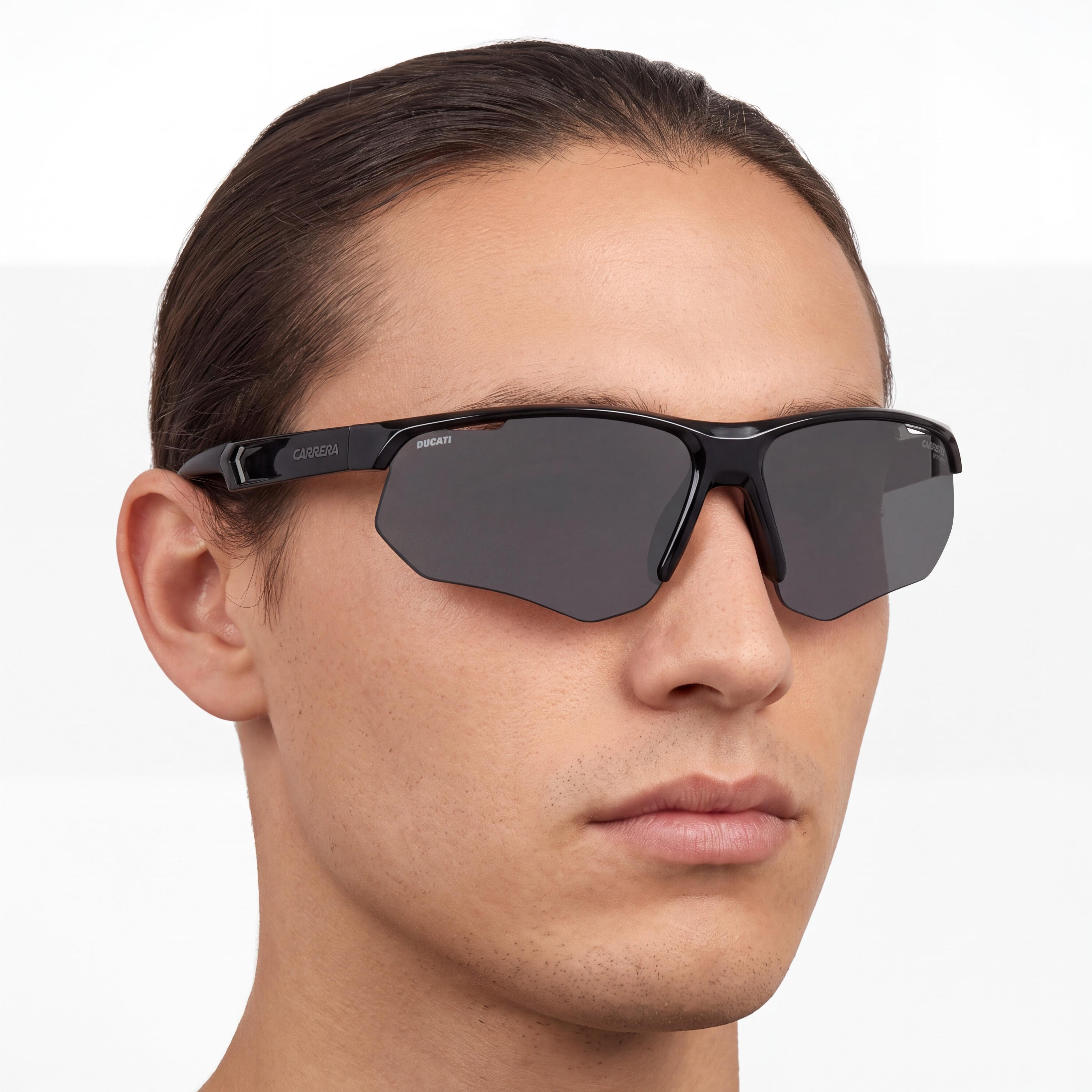 Carrera CARDUC 044/S Casual Black Plastic Frame Sunglasses with Plastic Lenses, 100% UV Protection, Unisex, 69-10-130mm, Photo 4