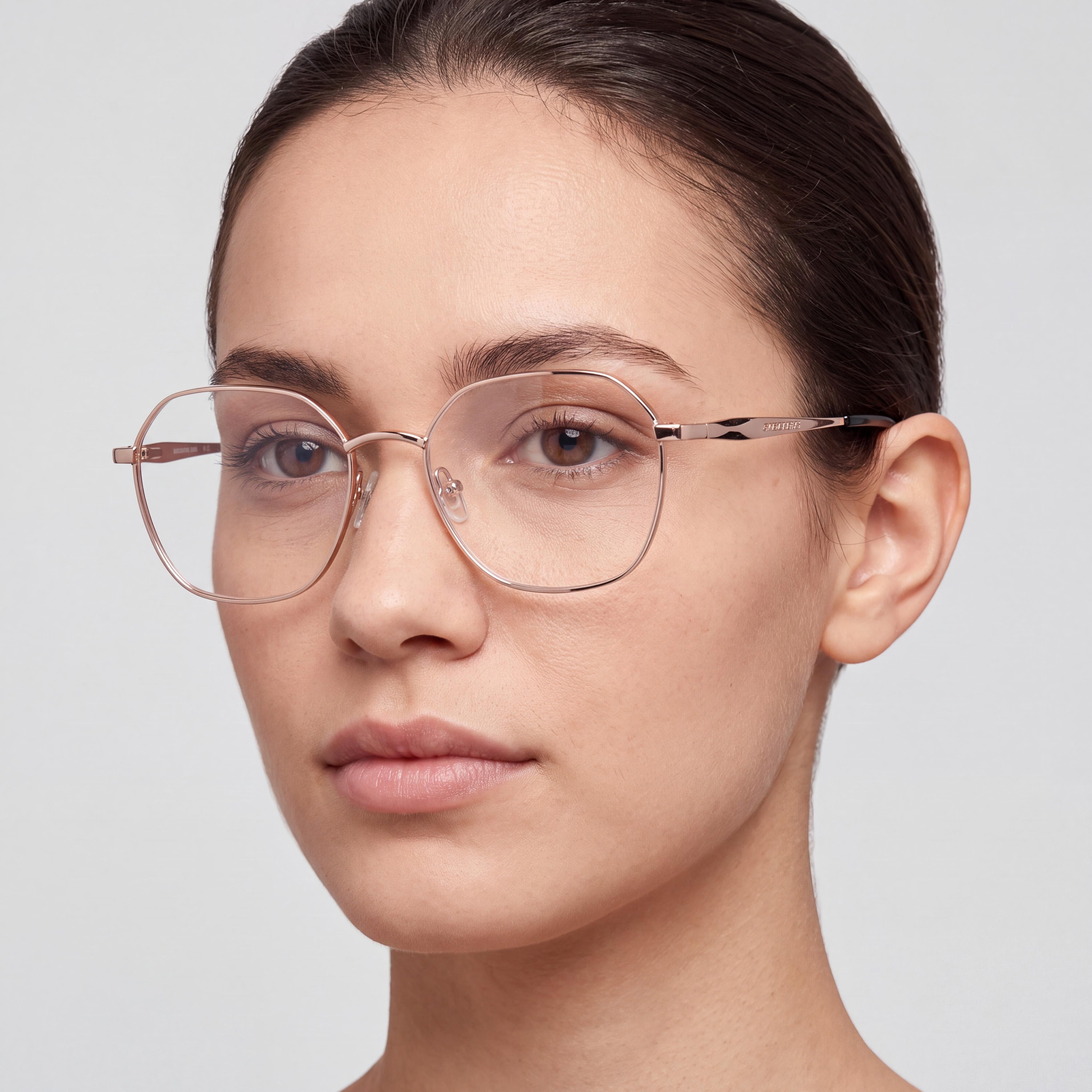 Skechers Se50063 Unisex Eyewear, Deep Gold Metal Frame, Pink Gold Non- Polycarbonate Lenses, 53mm, Photo 4