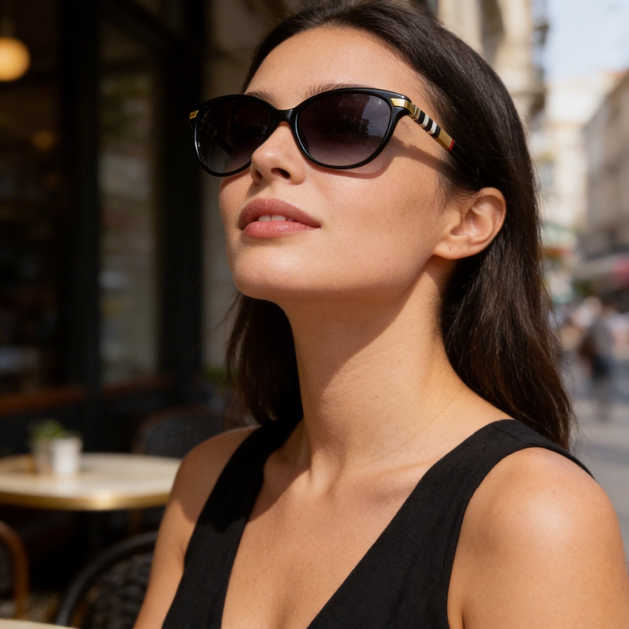 BURBERRY B4216 Women's Black Gray Gradient Plastic Frame Grey Gradient Lens Sunglasses 57mm, Photo 5
