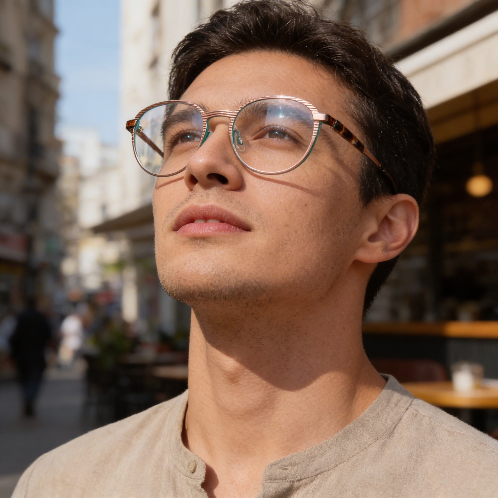 MCALLISTER Mc4532 Men's Eyewear featuring Rose Gold Metal Frame and Clear Lenses 49-17-140mm, Photo 4