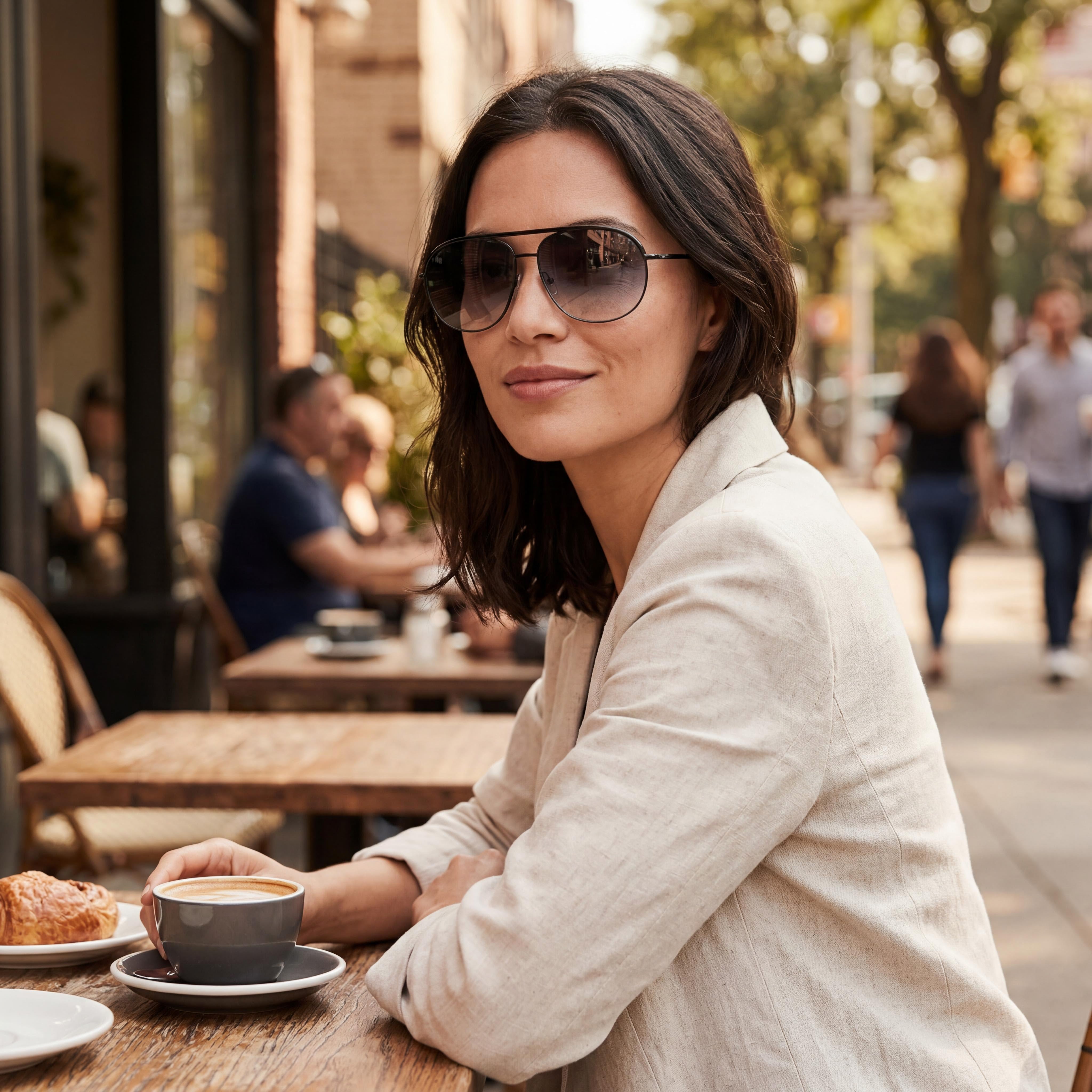 Gafas de sol Isabel Marant clásicas negras de acero inoxidable no polarizadas para mujer, con lentes grises oscuras degradadas de 62 mm, Photo 6