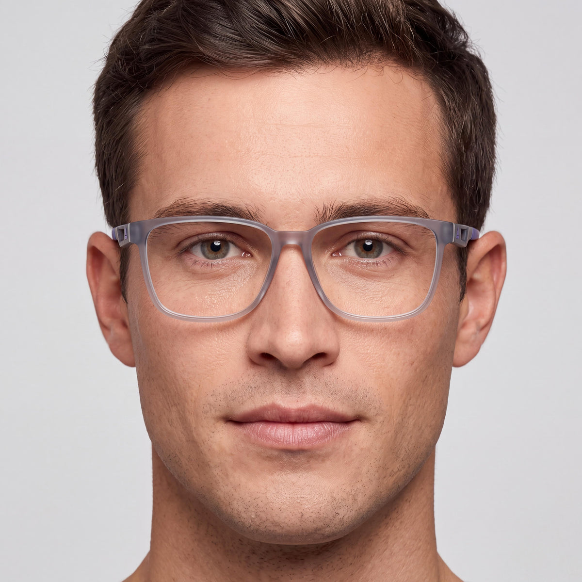 adidas Sport Men's Round Style Eyeglasses with a Grey Plastic Frame and Clear Plastic Lenses 58mm, Photo 3