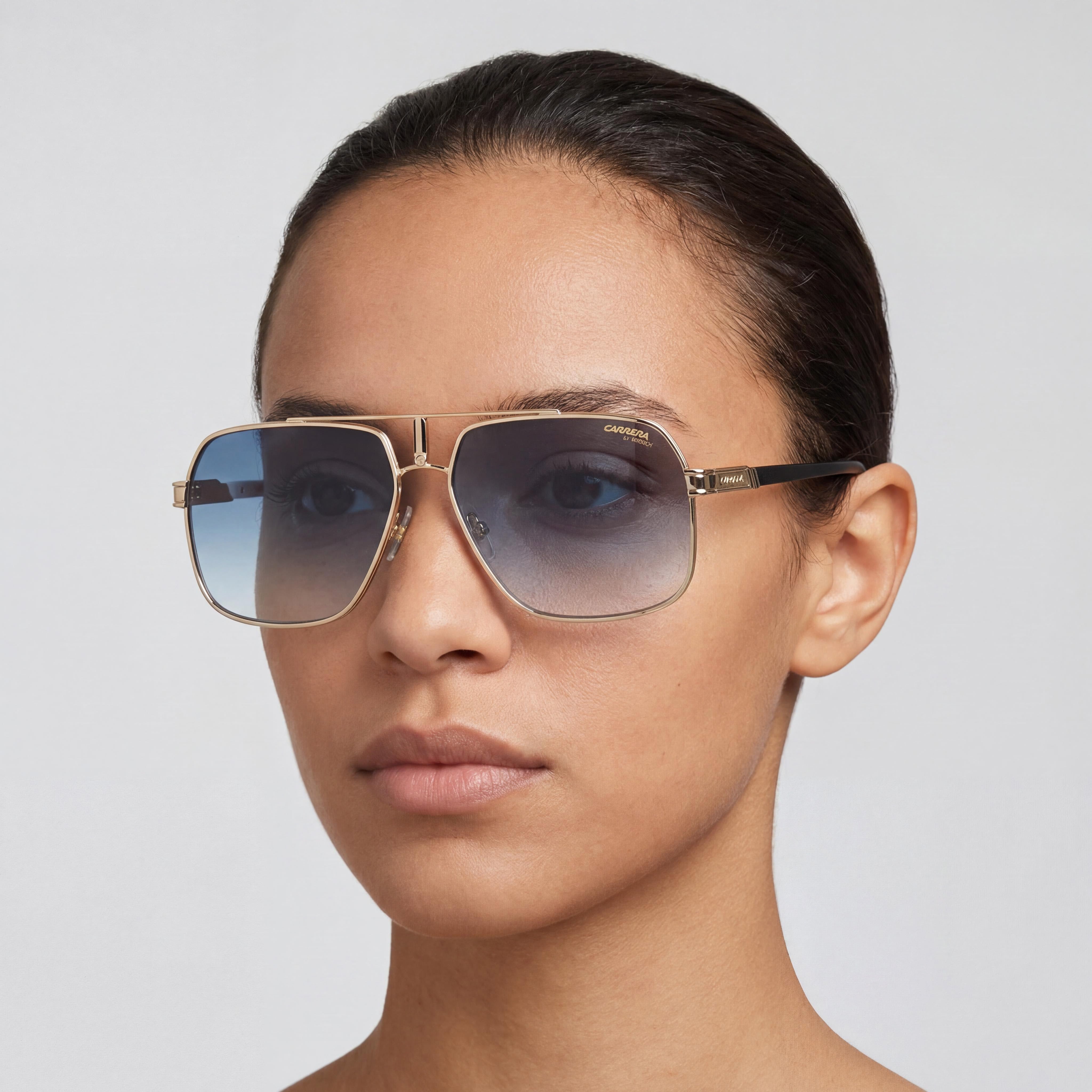 Gafas de sol clásicas Carrera 1055/S para mujer, de metal dorado y azul oscuro, 62-15-145, Photo 5