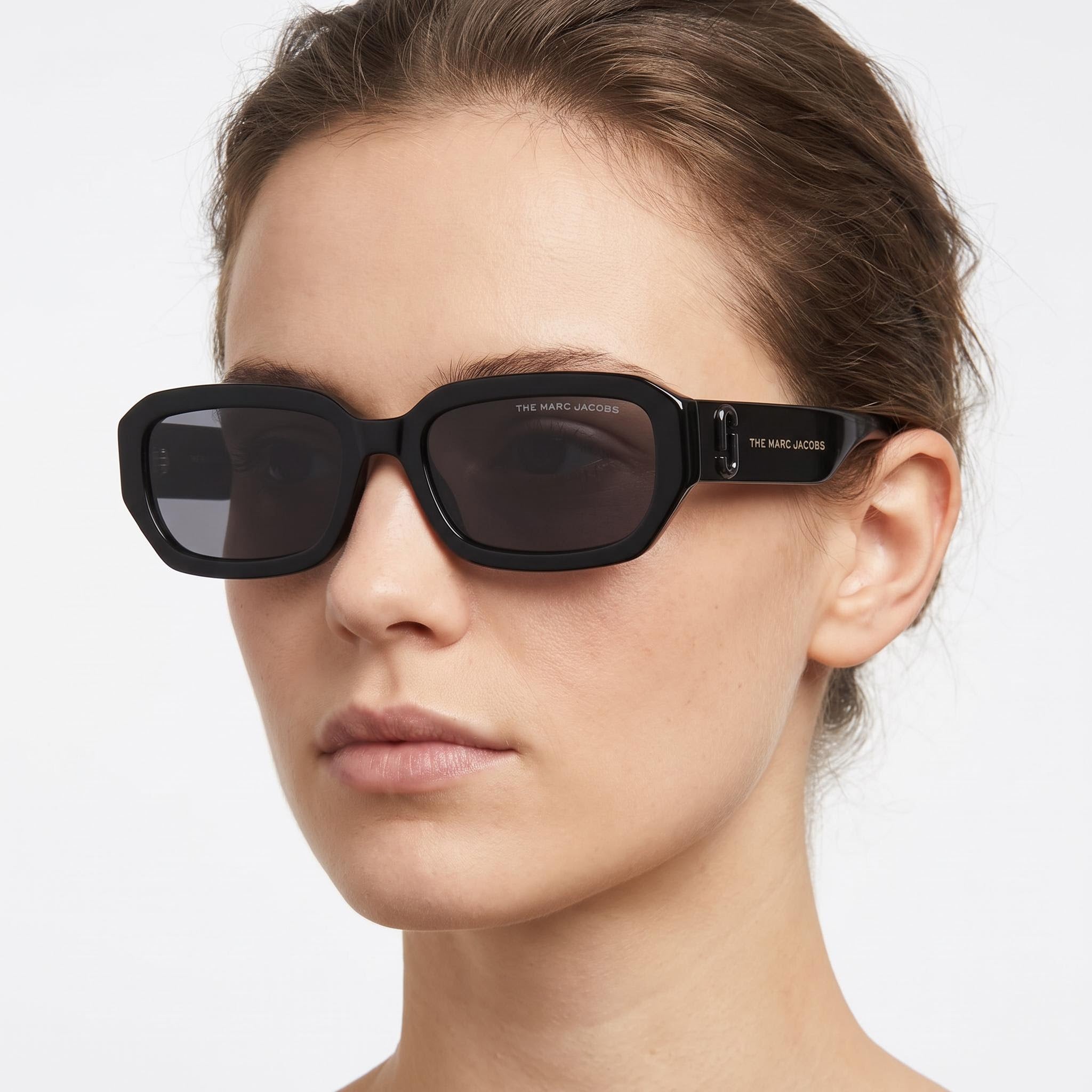 Gafas de sol Marc Jacobs Modern de acetato gris para mujer con lentes de policarbonato grises y protección UV de 52 mm, Photo 4