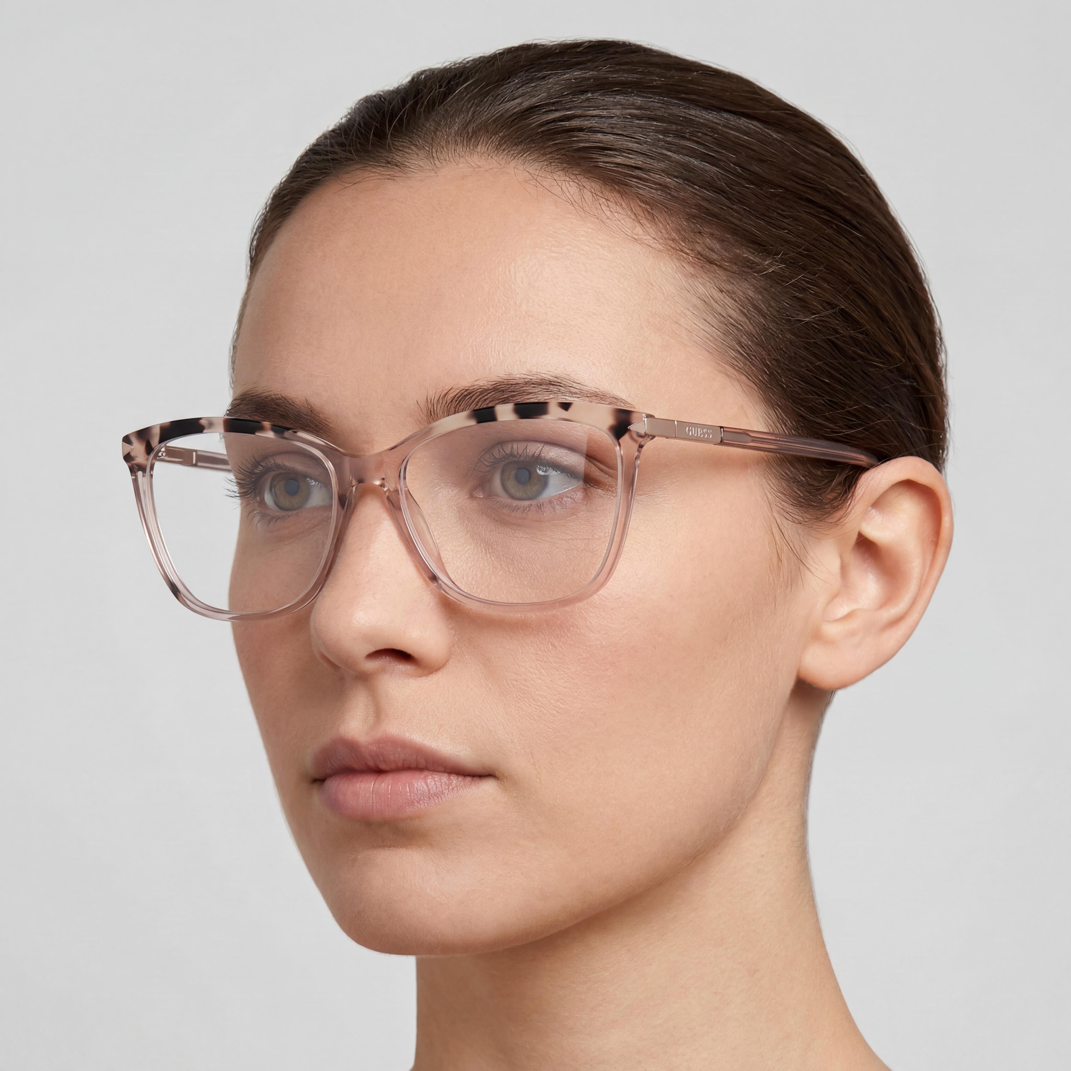 Guess GU2880 057 Shiny Beige Square Eyeglasses for Women, 54mm, Photo 4