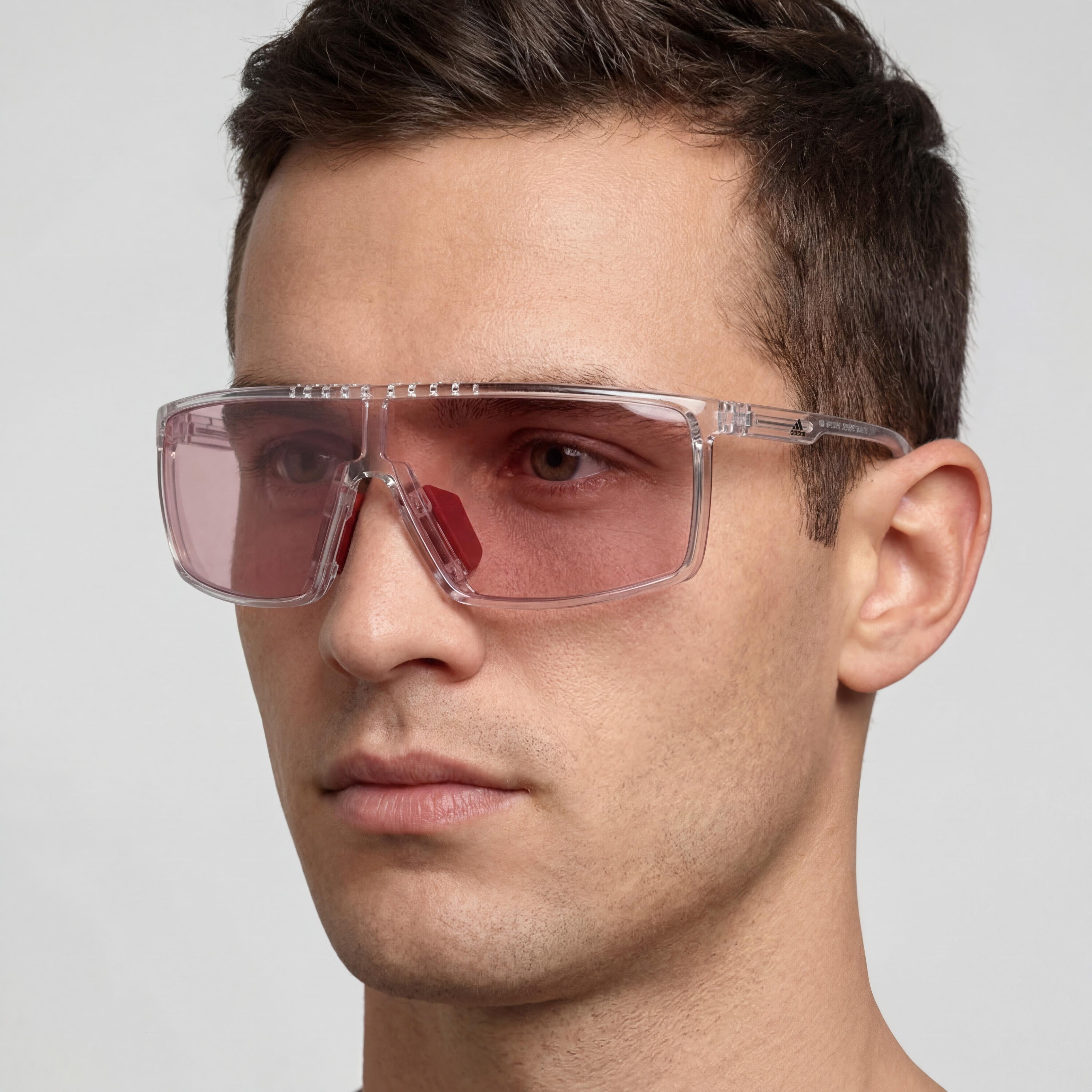 Adidas Modern Unisex Plastic Sunglasses Rose Crystal Bordeaux to Grey Photochromatic UV Protection 128mm, Photo 4