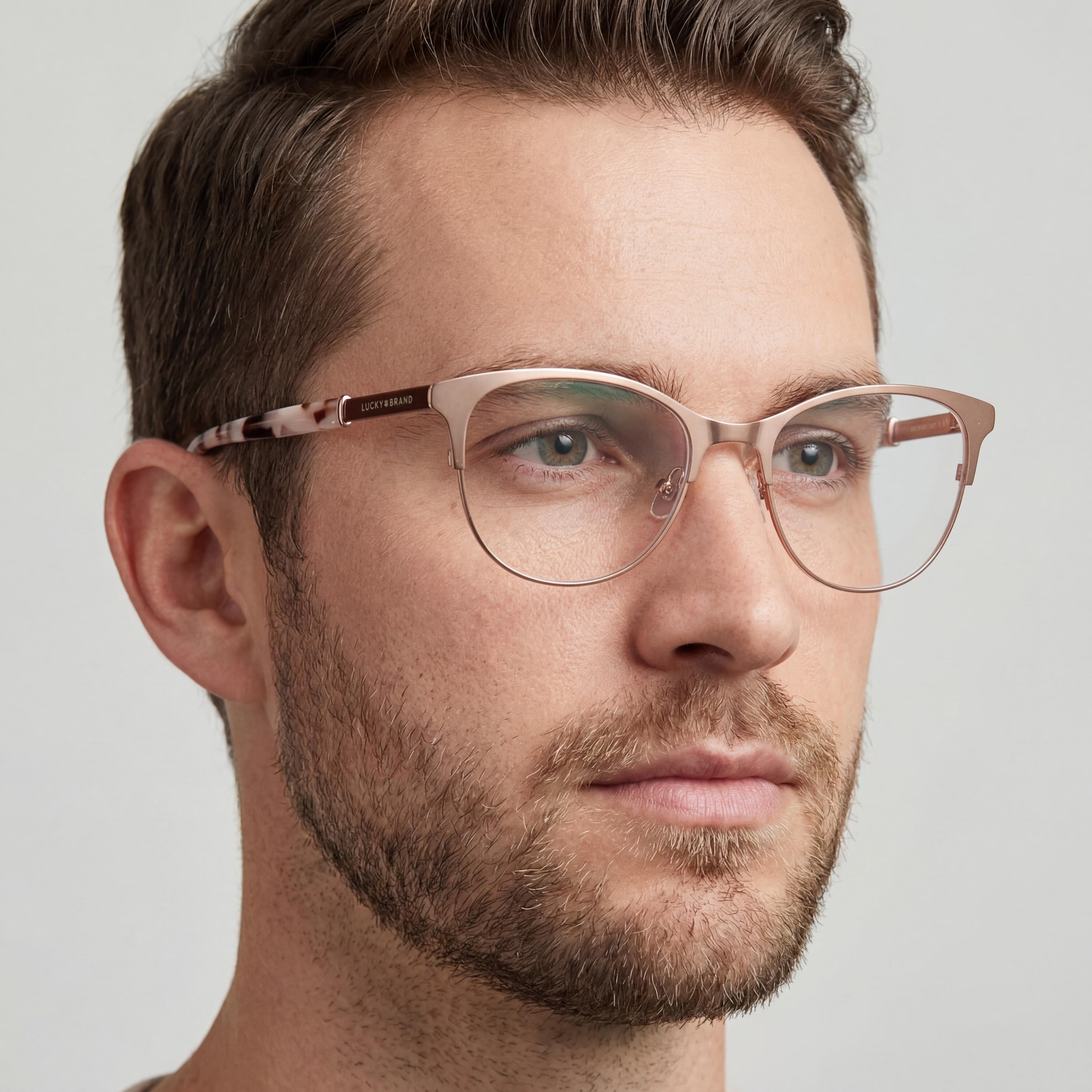Gafas Lucky Brand Vlbd127 para hombre con montura metálica en oro rosa y lentes de policarbonato polarizadas, 51-18-140, Photo 4