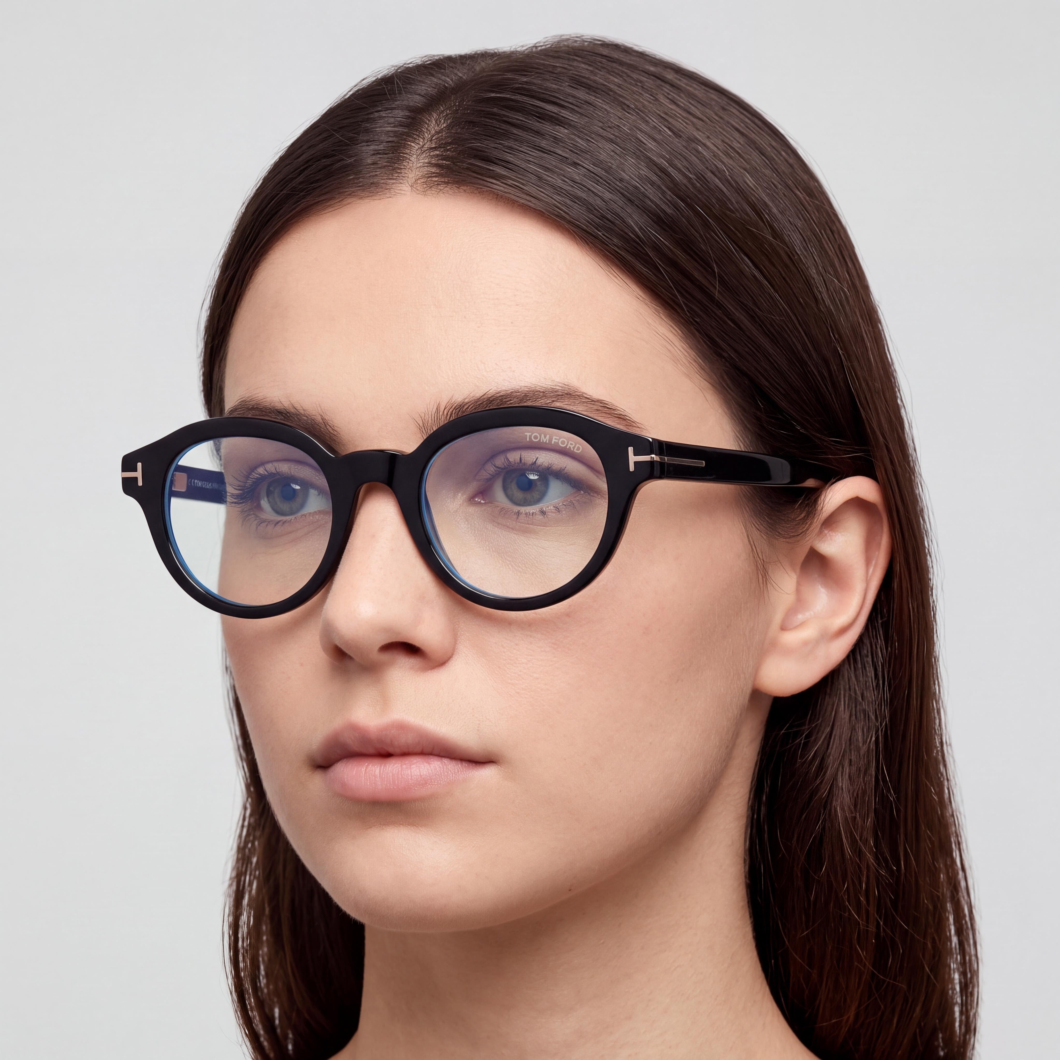 Marcolin FT6037-B Women's Shiny Black Blue Filter Plastic Frame Non-Polarized Black Lens 49mm, Photo 4