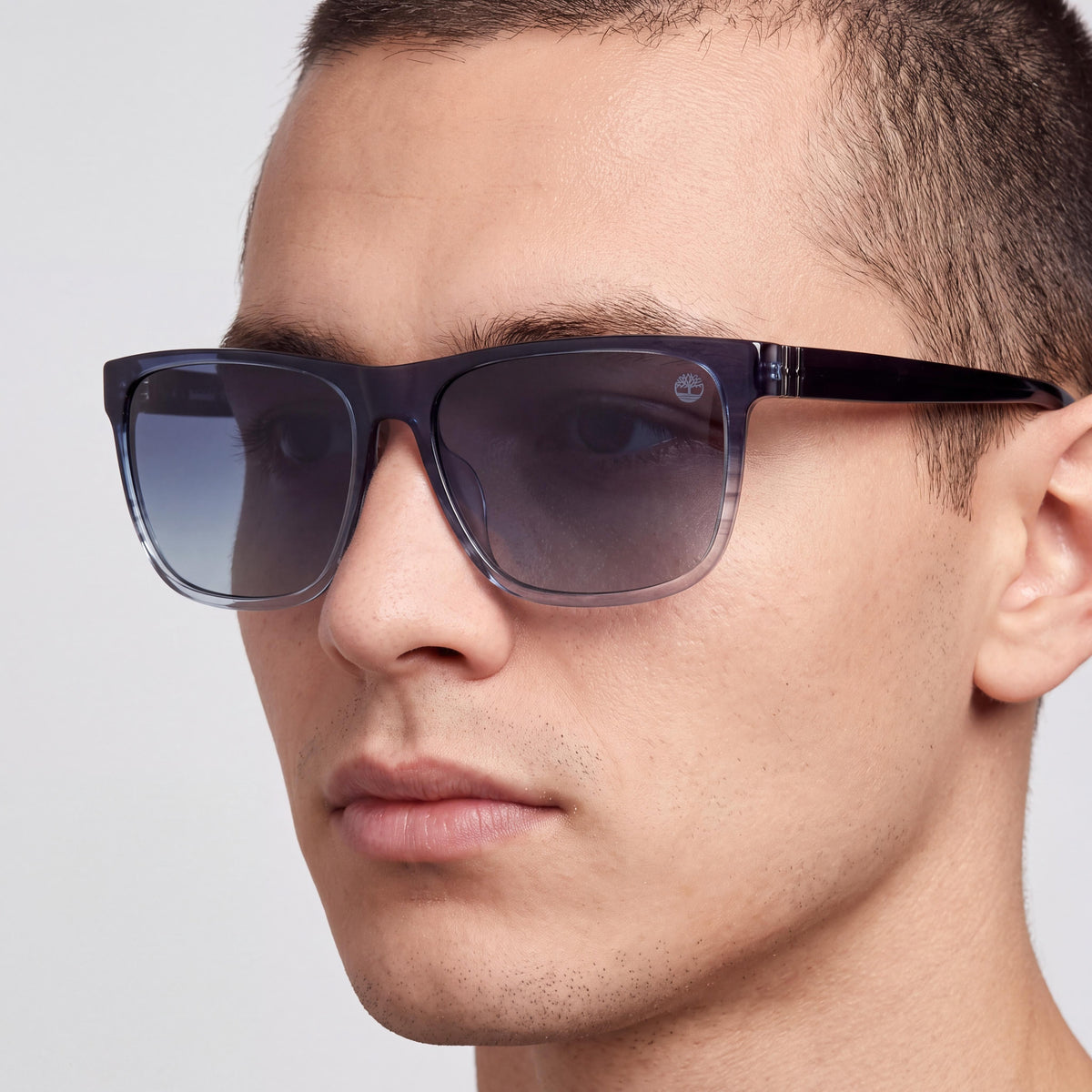 Timberland Tb00054-h Unisex Plastic Blue Gradient Smoke Lens 65mm Eyewear, Photo 3