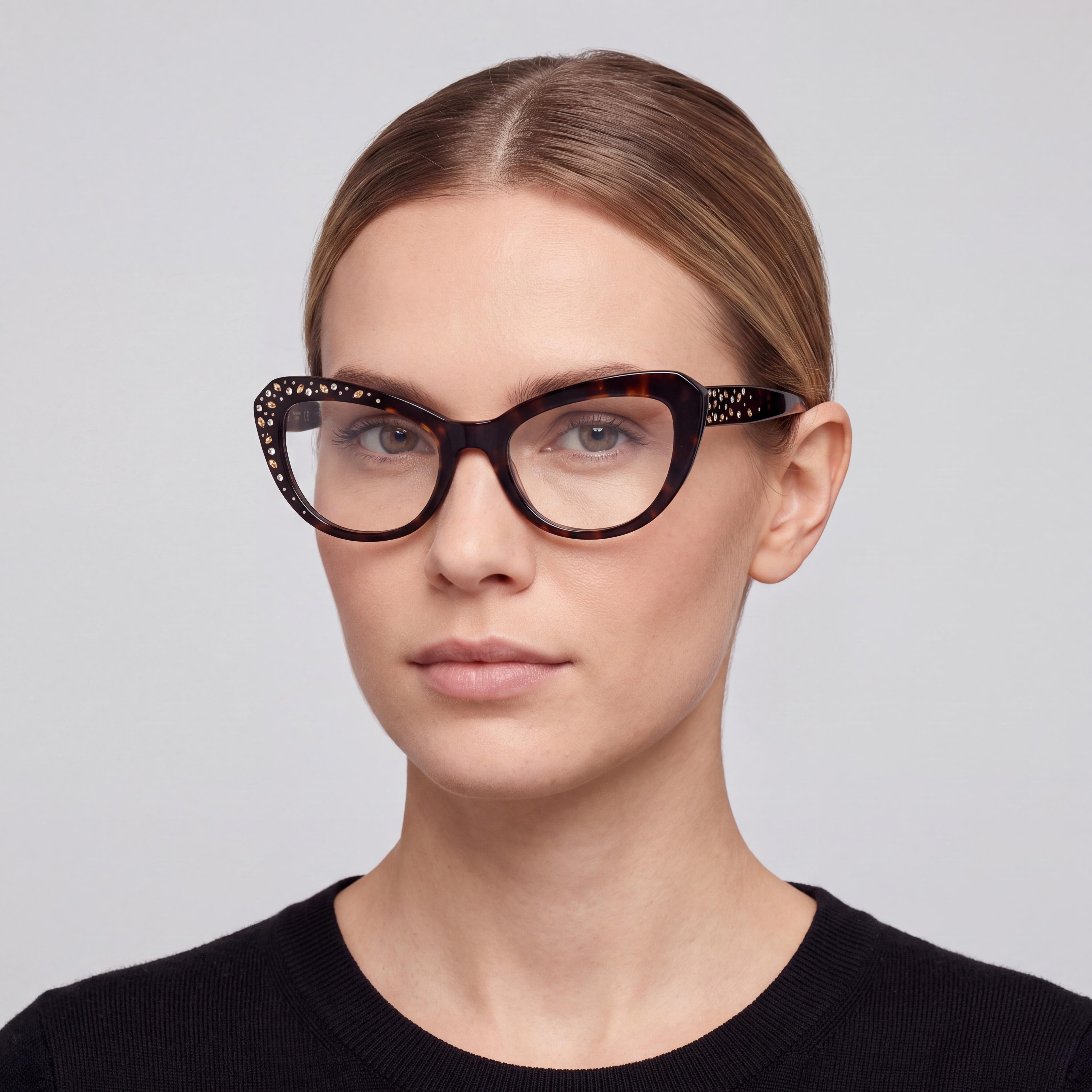 GUESS by Marciano Gm50016 Gafas de Mujer con Montura de Plástico Habana Oscuro y Lentes de Policarbonato, Talla 53-20-140mm, Photo 5