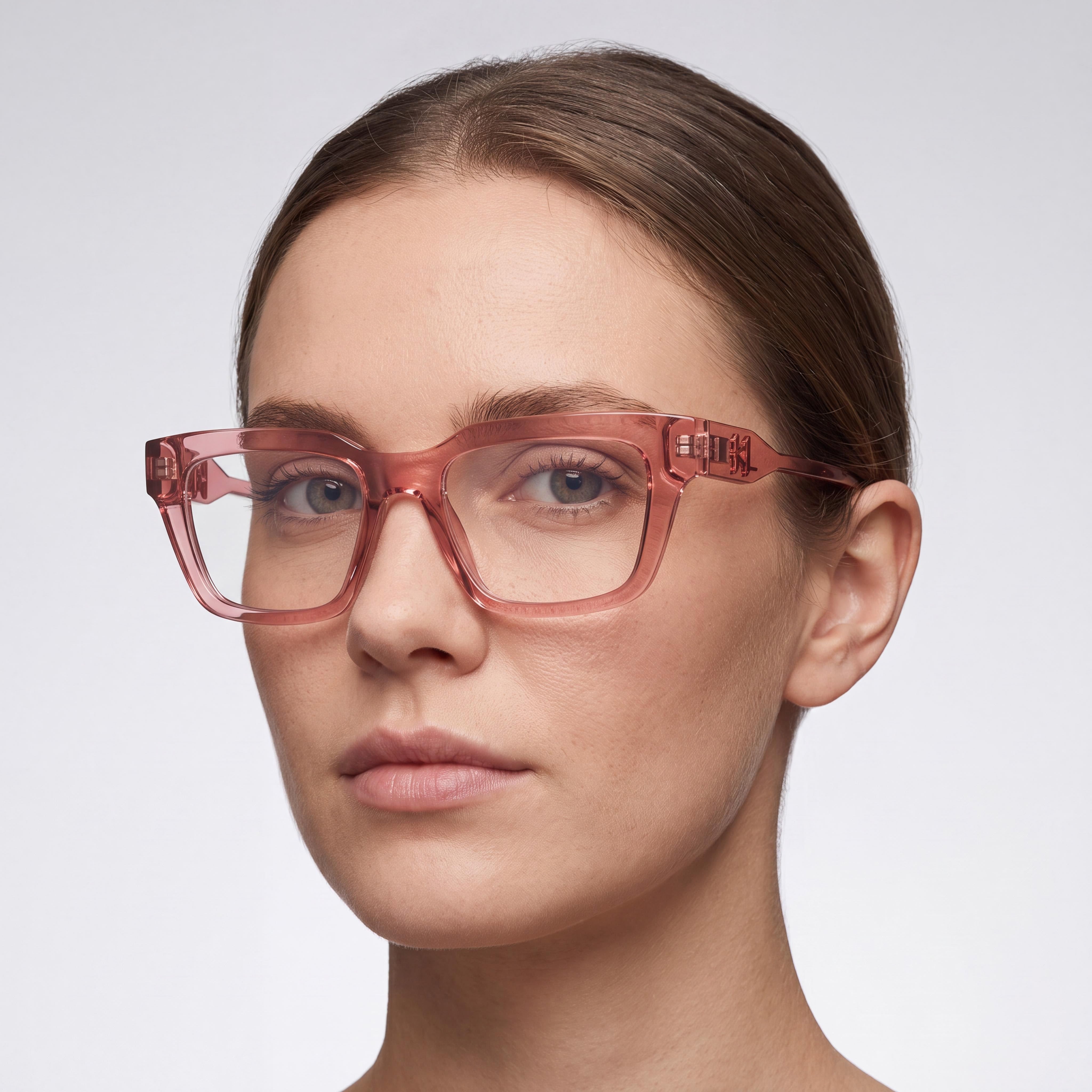 Gafas KARL LAGERFELD Modern KL6152 para mujer con montura inyectada rosa y lentes de policarbonato de 52 mm, Photo 5