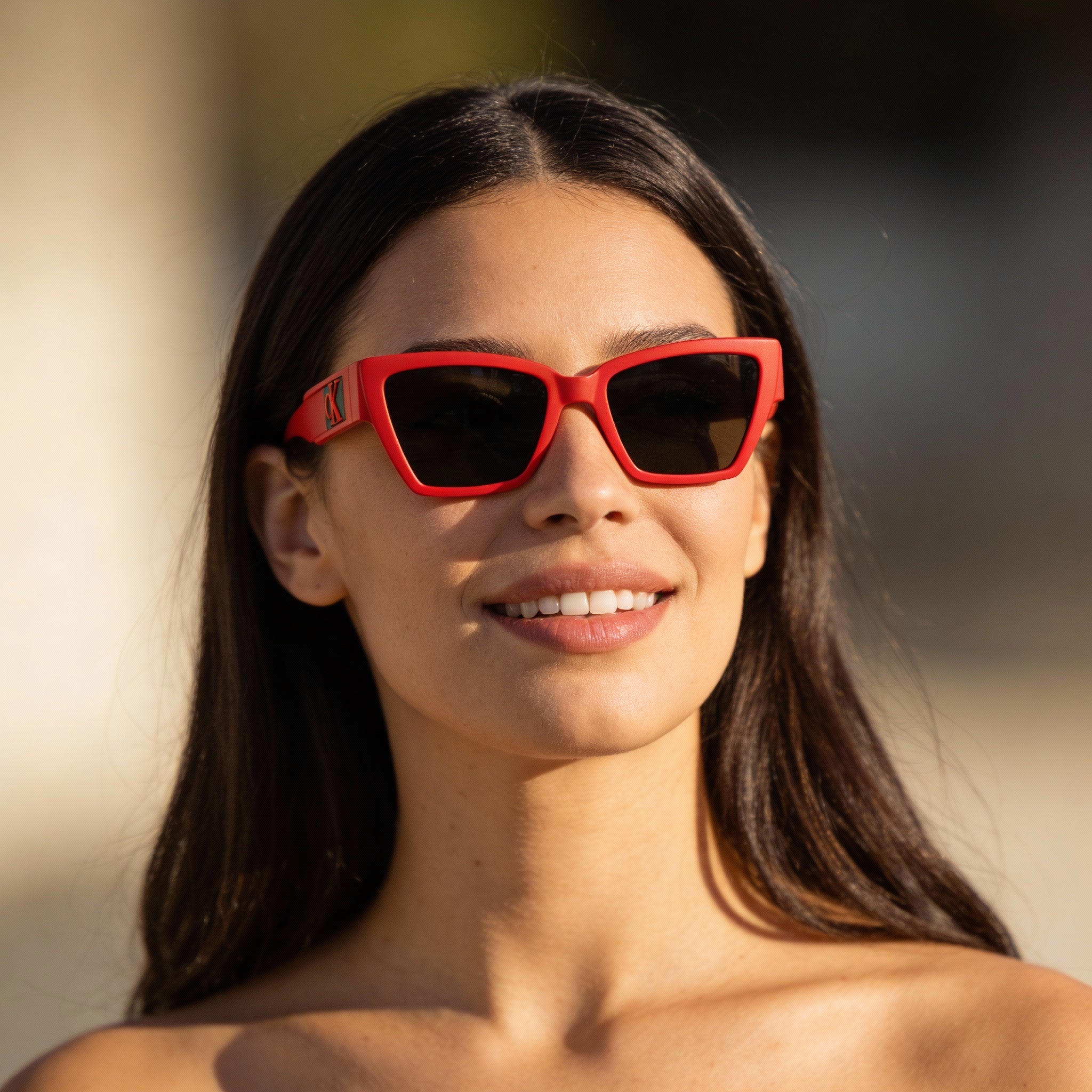 Gafas de sol Calvin Klein Ckj23624s para mujer, de resina vegetal coral, con lentes verdes y 100 % protección UV, 54 mm, Photo 5