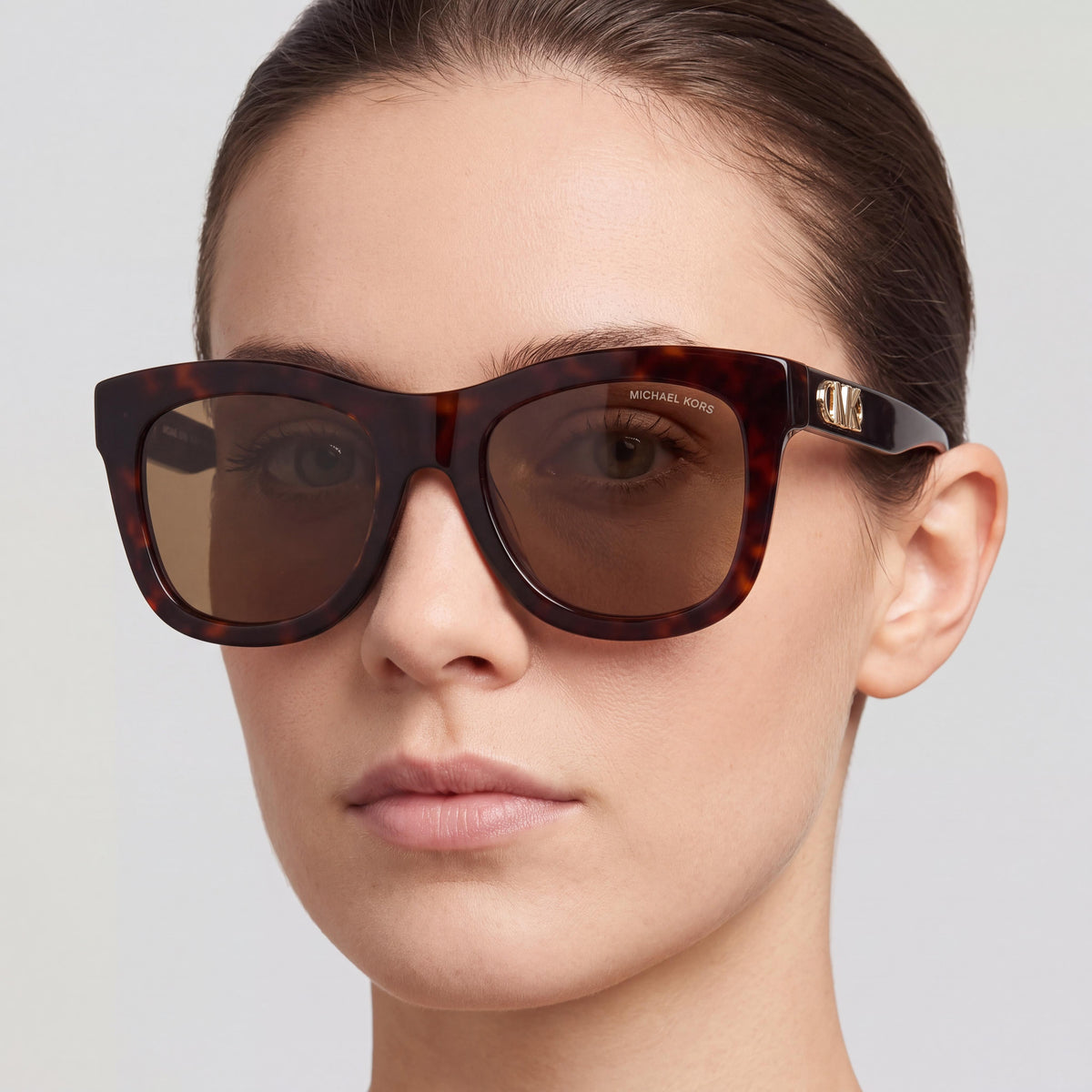 Michael Kors 0MK2193U 300673 Women’s Brown Square UV Protection Sunglasses Bridge 20mm Temple 140mm, Photo 4