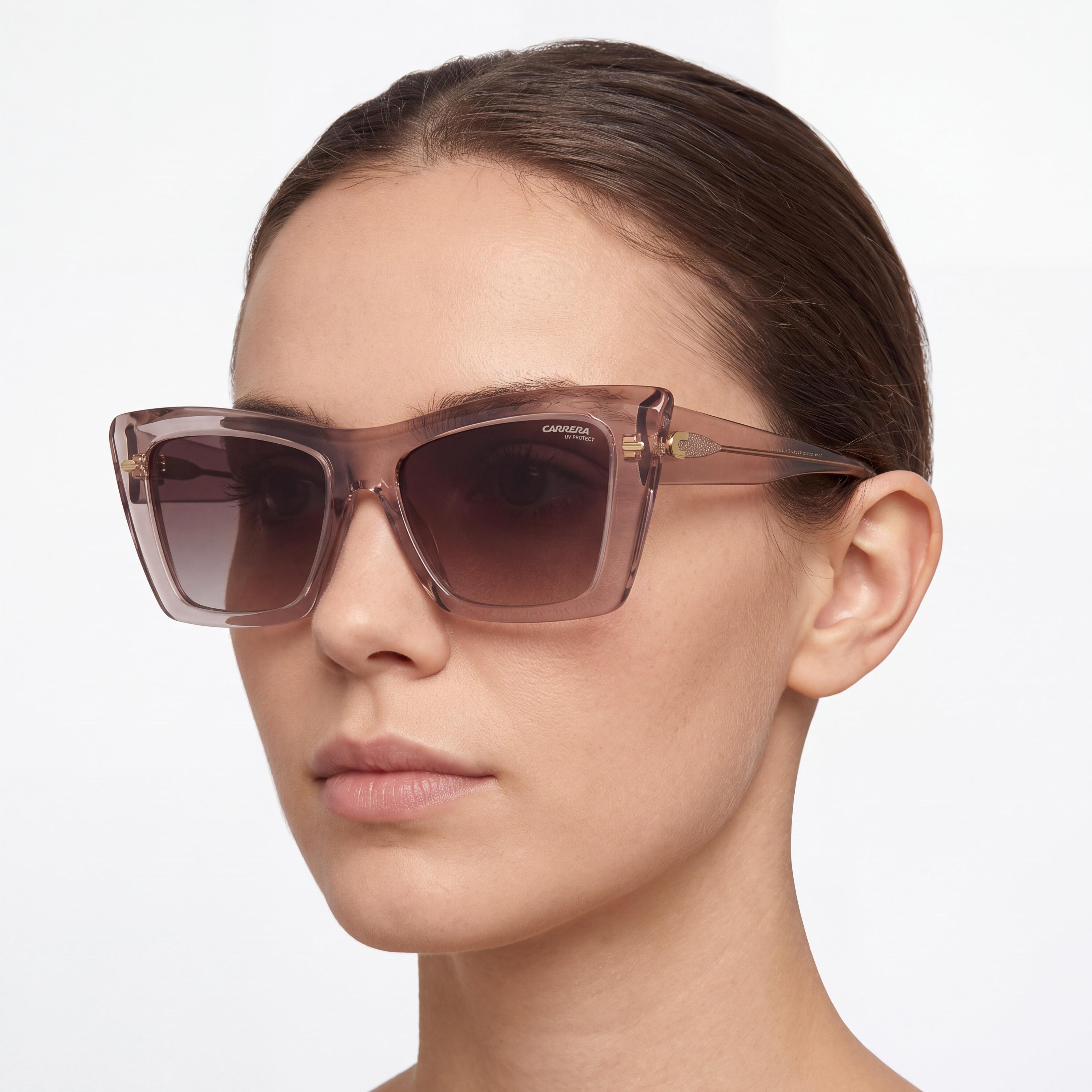 Carrera 3046/S Contemporary Women's Multicolour Acetate UV Protection Sunglasses with Brown Shaded Lenses 54mm, Photo 4