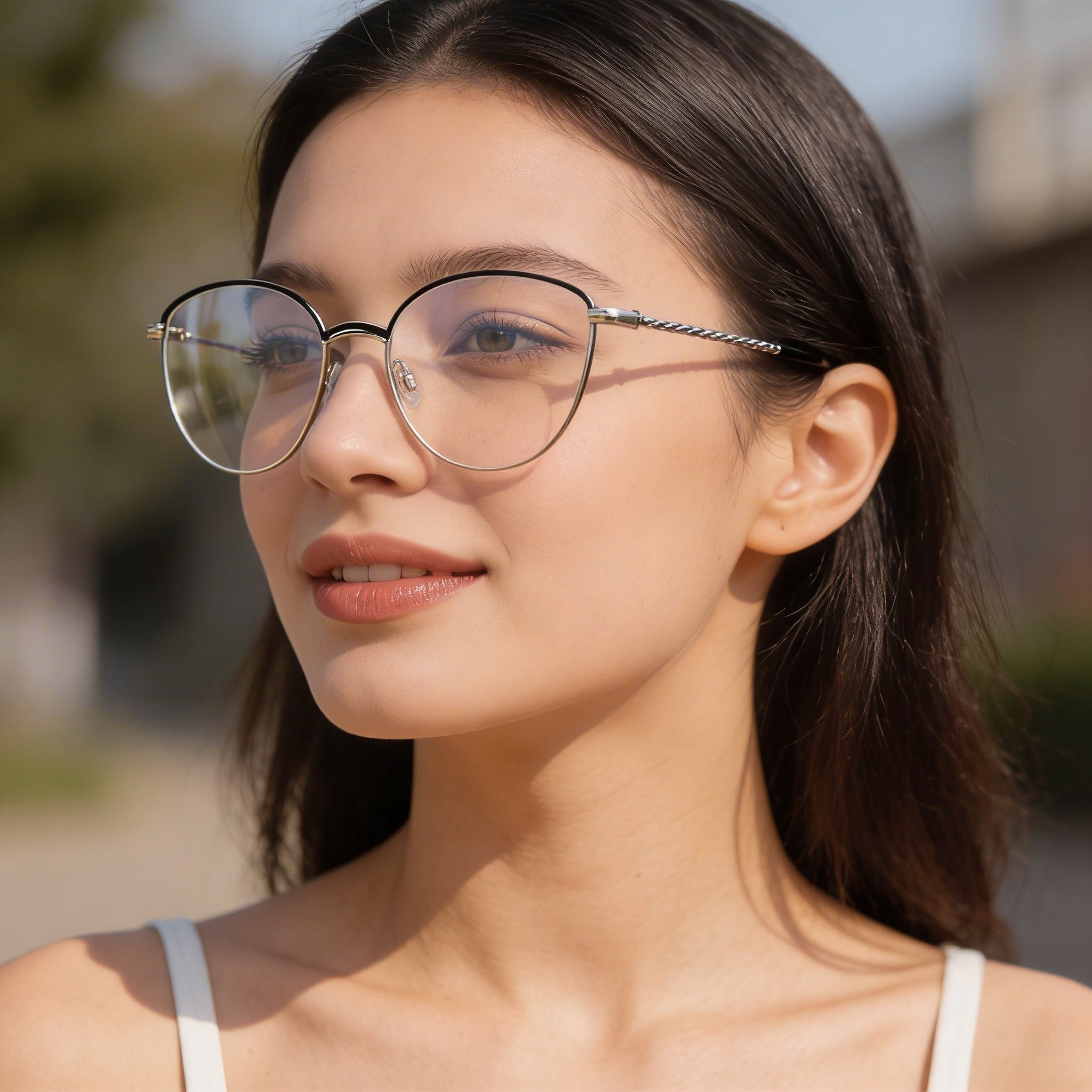 DKNY Classic Women's Black Gold Acetate Frame Eyewear with Polycarbonate Lenses, Size 53-17-135mm, Photo 6