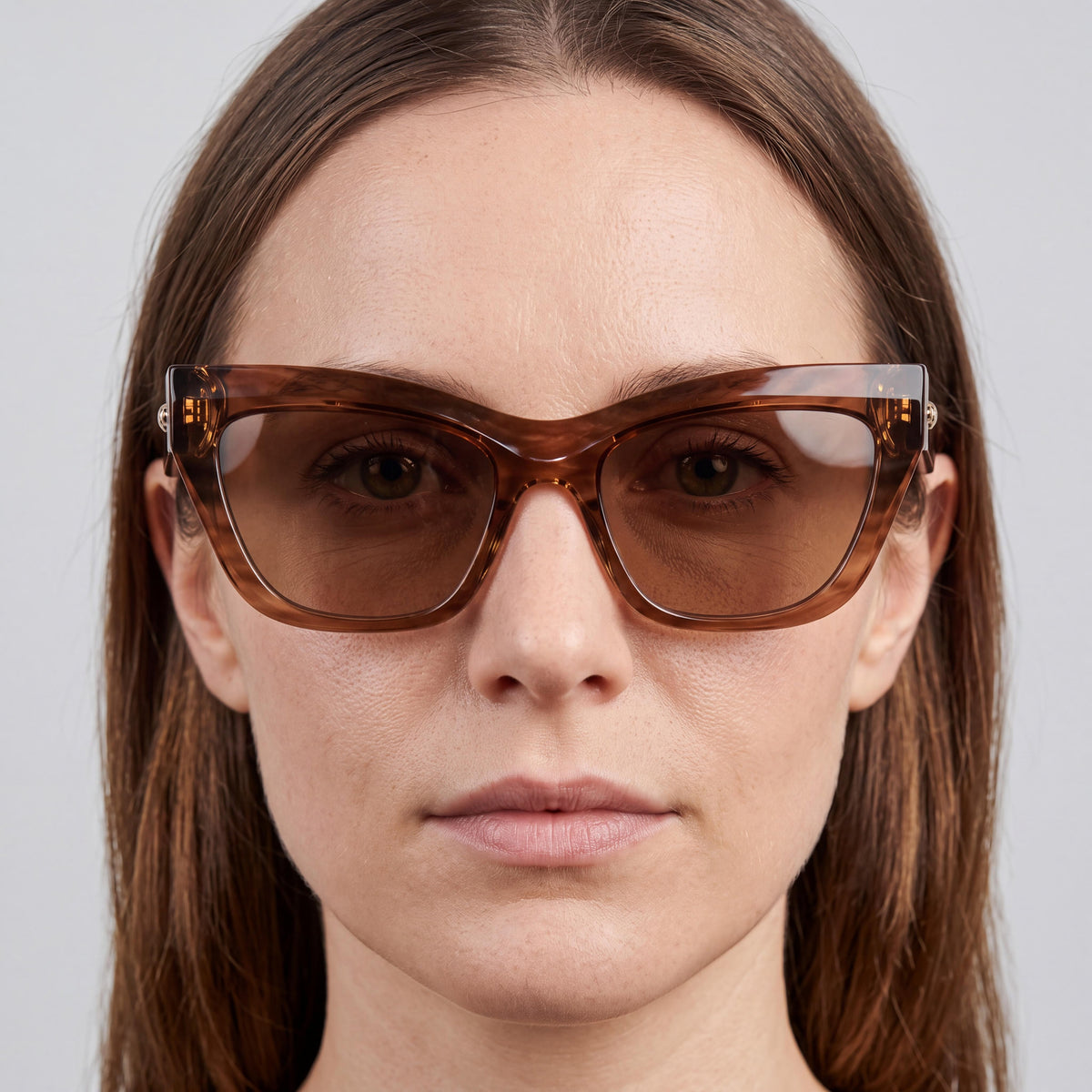 Longchamp Lo777s N Women's Striped Brown Acetate Frame Grigio Non-Polarized UV 400 Sunglasses 53mm, Photo 5