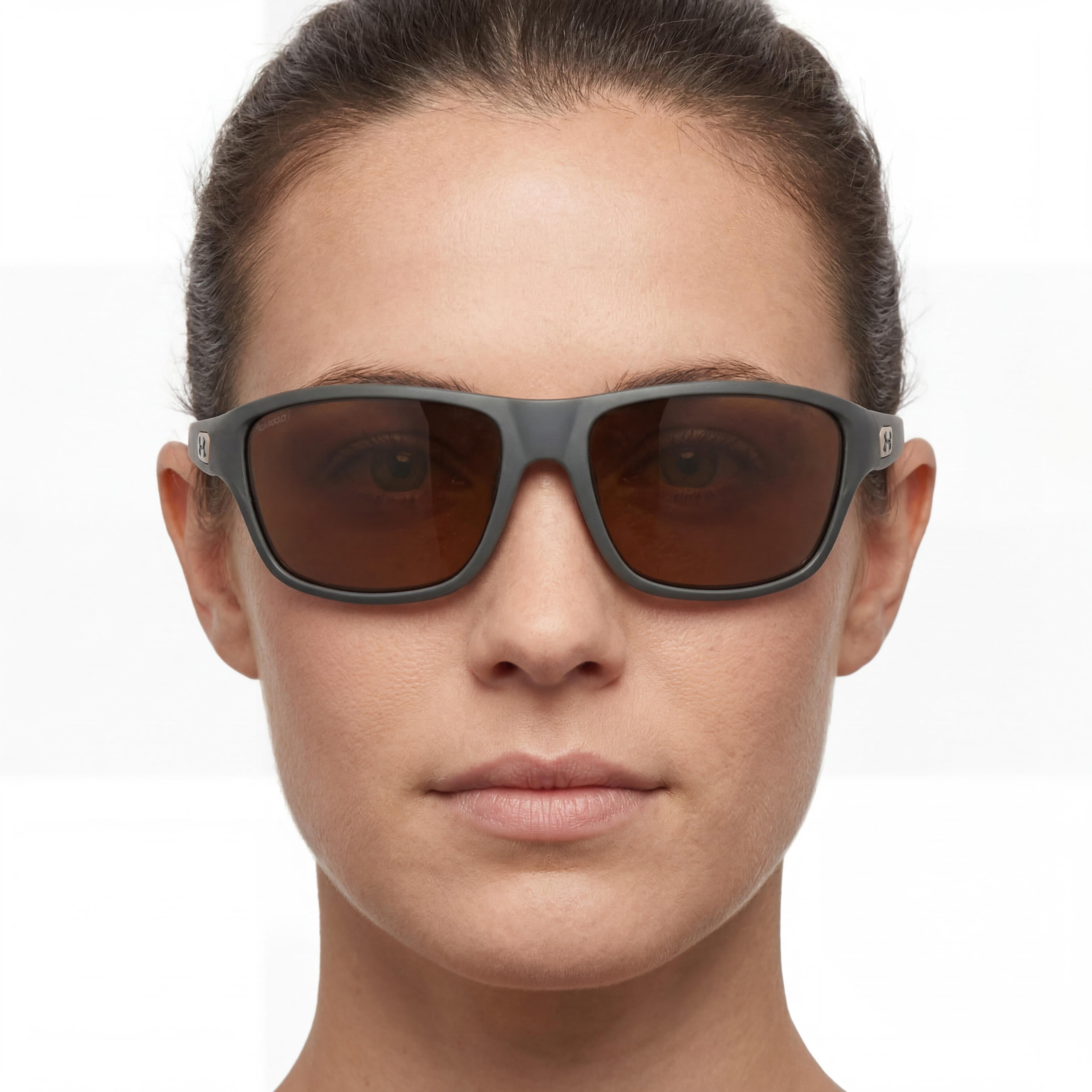Under Armour Women's Ua 0004/S Polarized UV Protection Sunglasses, Plastic Green/Brown Frame, Brown Lenses 65mm, Photo 4