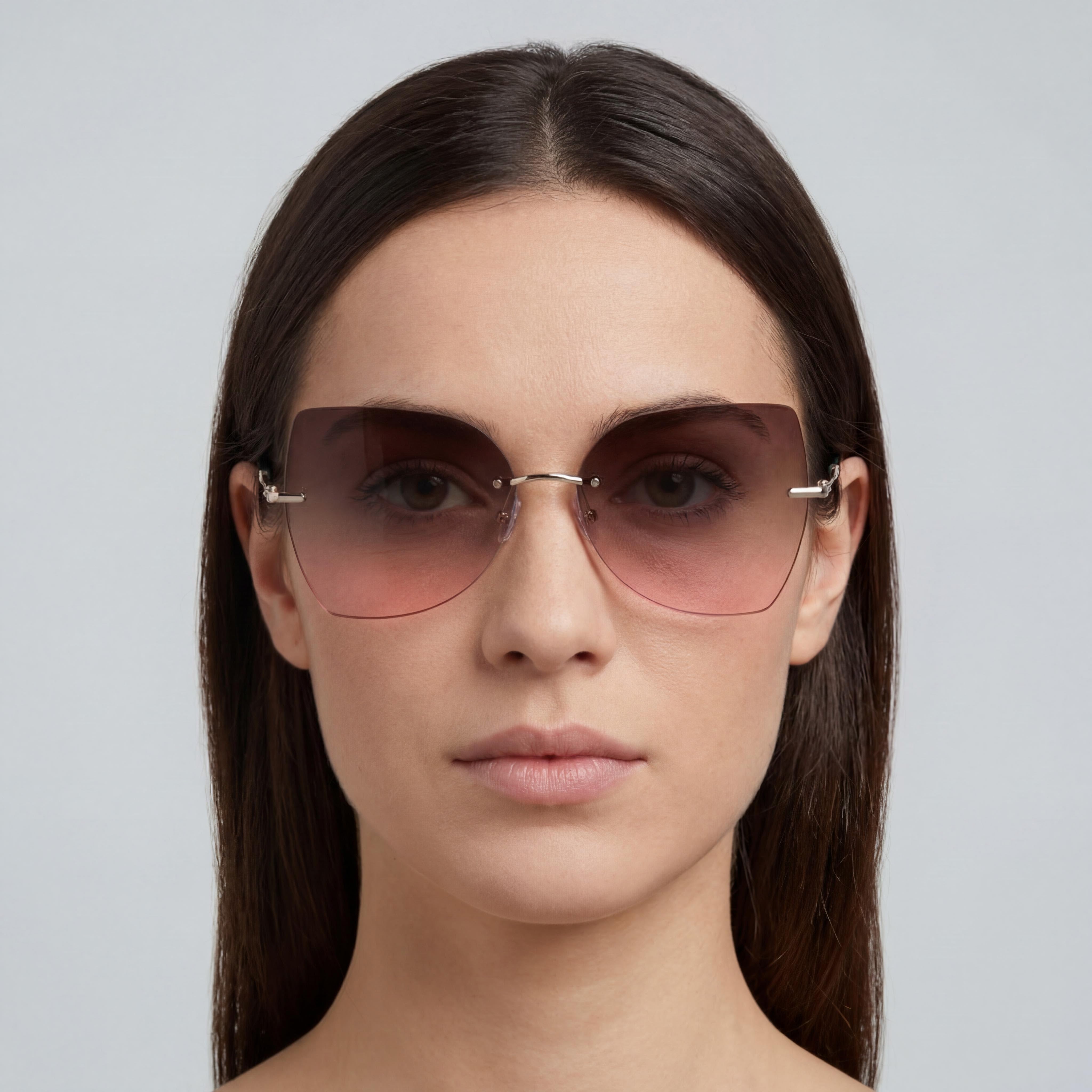 Missoni Modern Mis 0119/s Women's Metal Frame Gold Pink Brown Green Degrade UV Protection Sunglasses 60mm, Photo 5