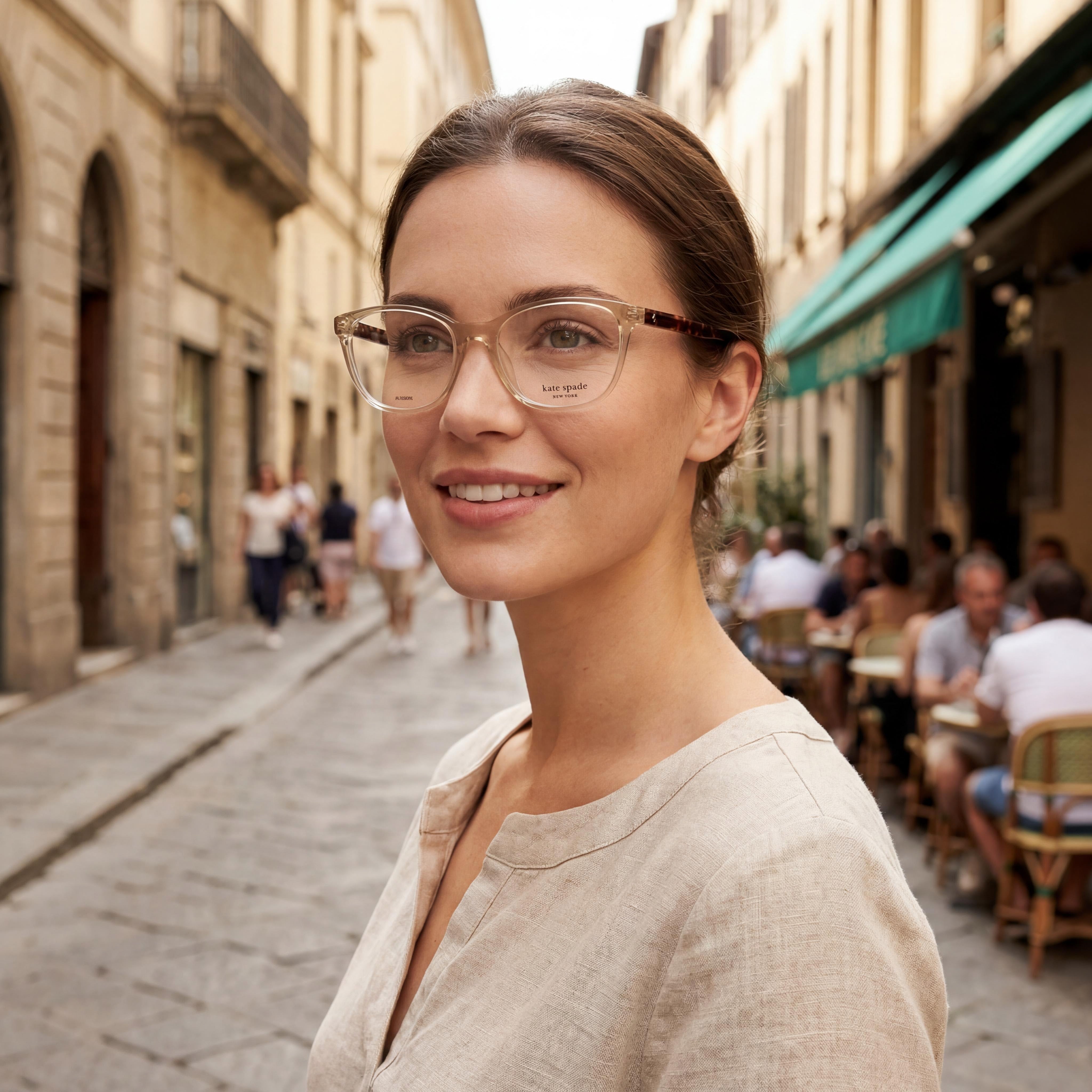 Kate Spade New York Casual Women's Acetate Eyeglasses Frame with 53mm Lens, 16mm Bridge, 140mm Temples, Photo 4