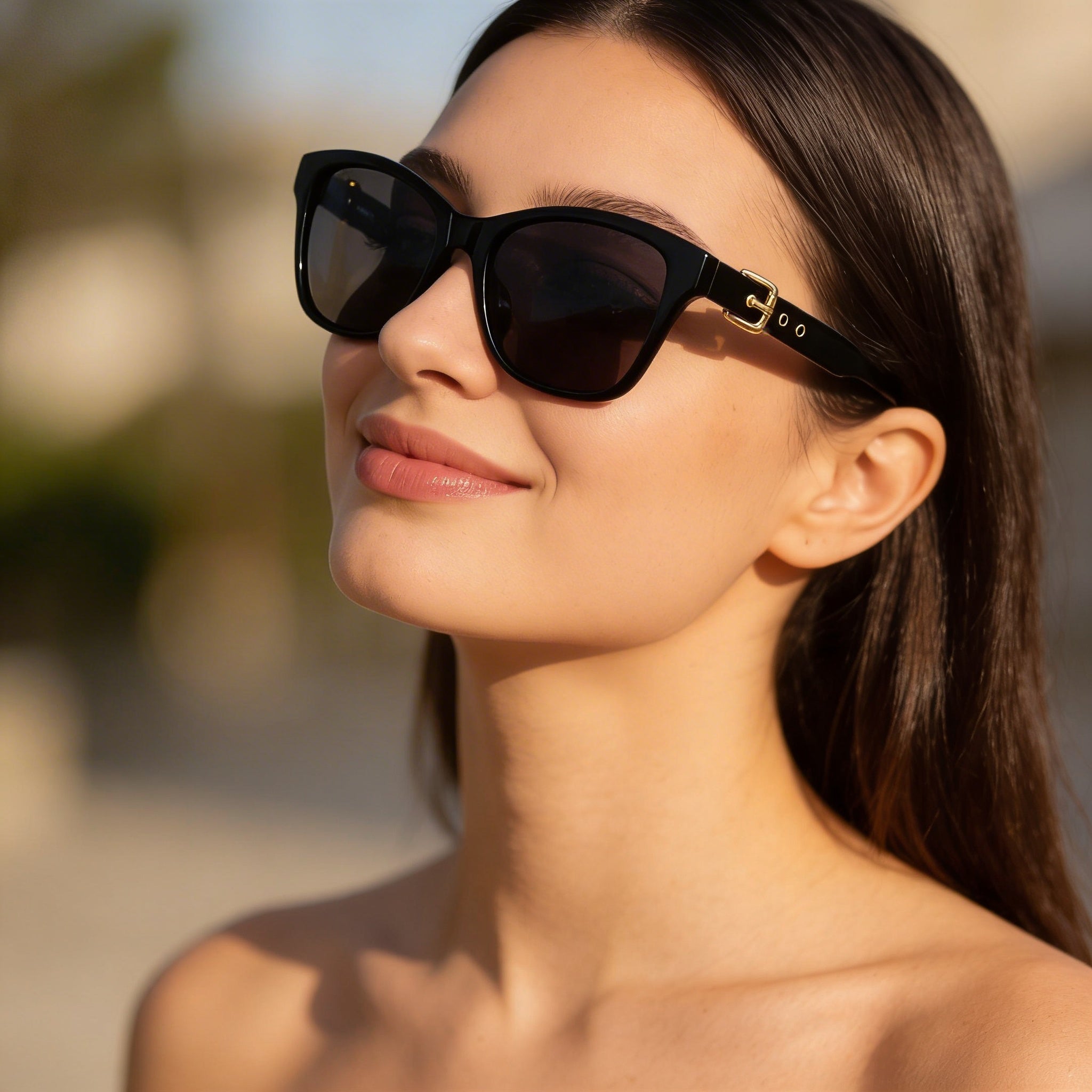 Moschino Women's Casual Sunglasses with Black CELLULOSE PROP. INJ Frame, UV Protected, 55mm Lens, Photo 5
