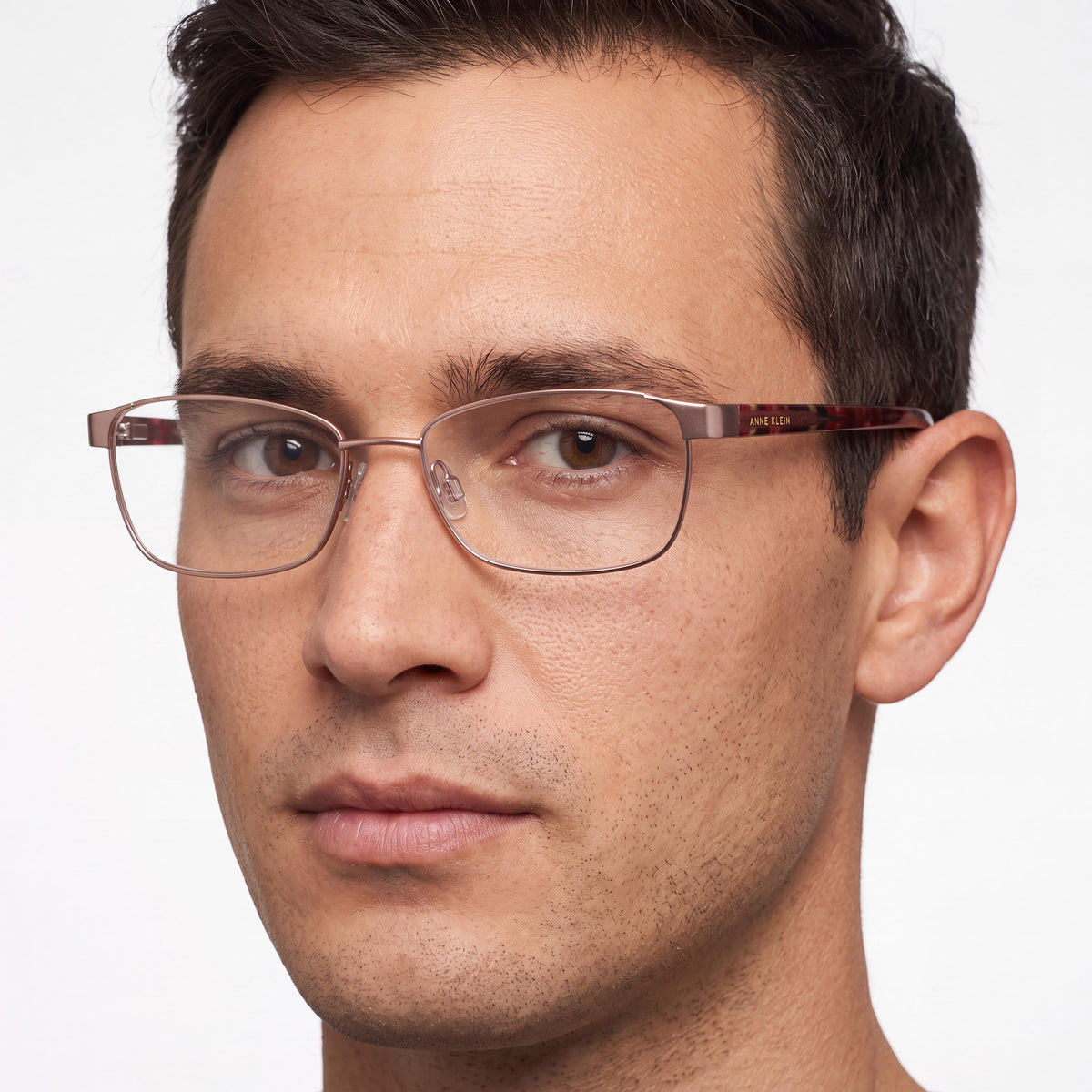 Anne Klein Classic Men’s Rose Gold Acetate Frame Eyeglasses with Multicolor Polycarbonate Lenses 53-15-140mm, Photo 5