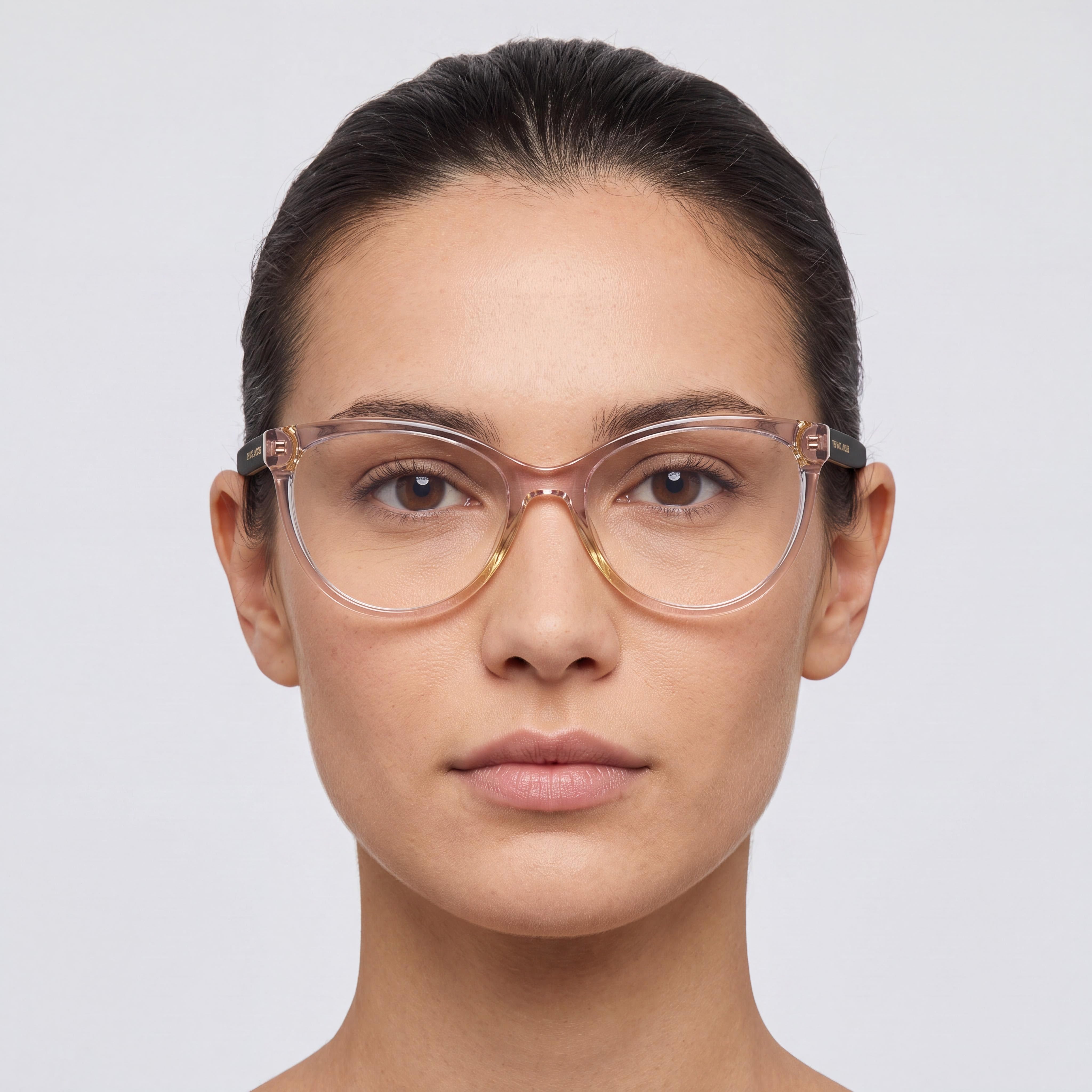 Marc Jacobs Marc 463 Women's Brown Acetate Cat-Eye Eyeglasses with Clear Demo Lenses 53mm, Photo 5
