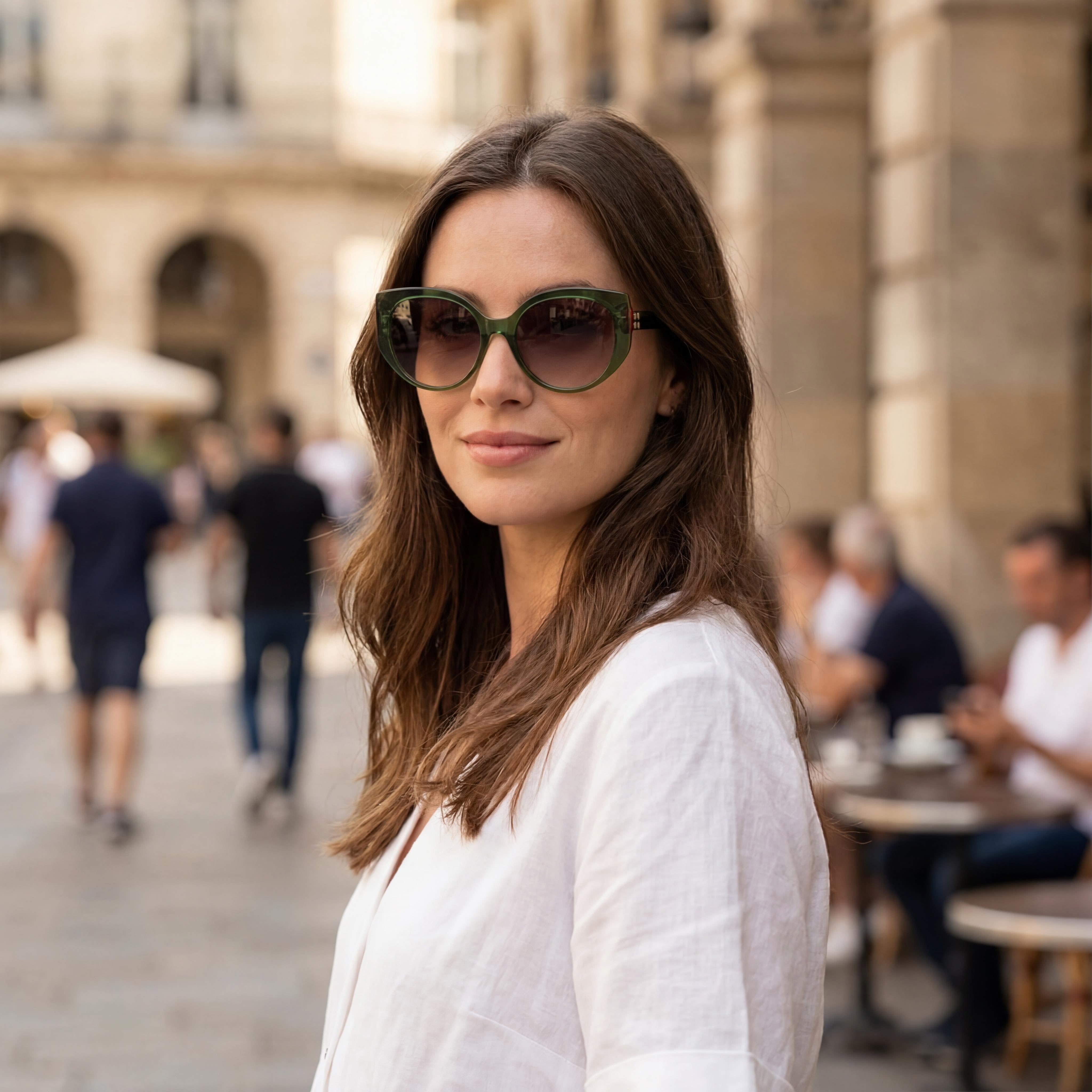 kate spade new york Casual Women's Green-Pink Ecological Oil Frame Pink Doubleshade Lens Non-Polarized Sunglasses 55mm, Photo 5