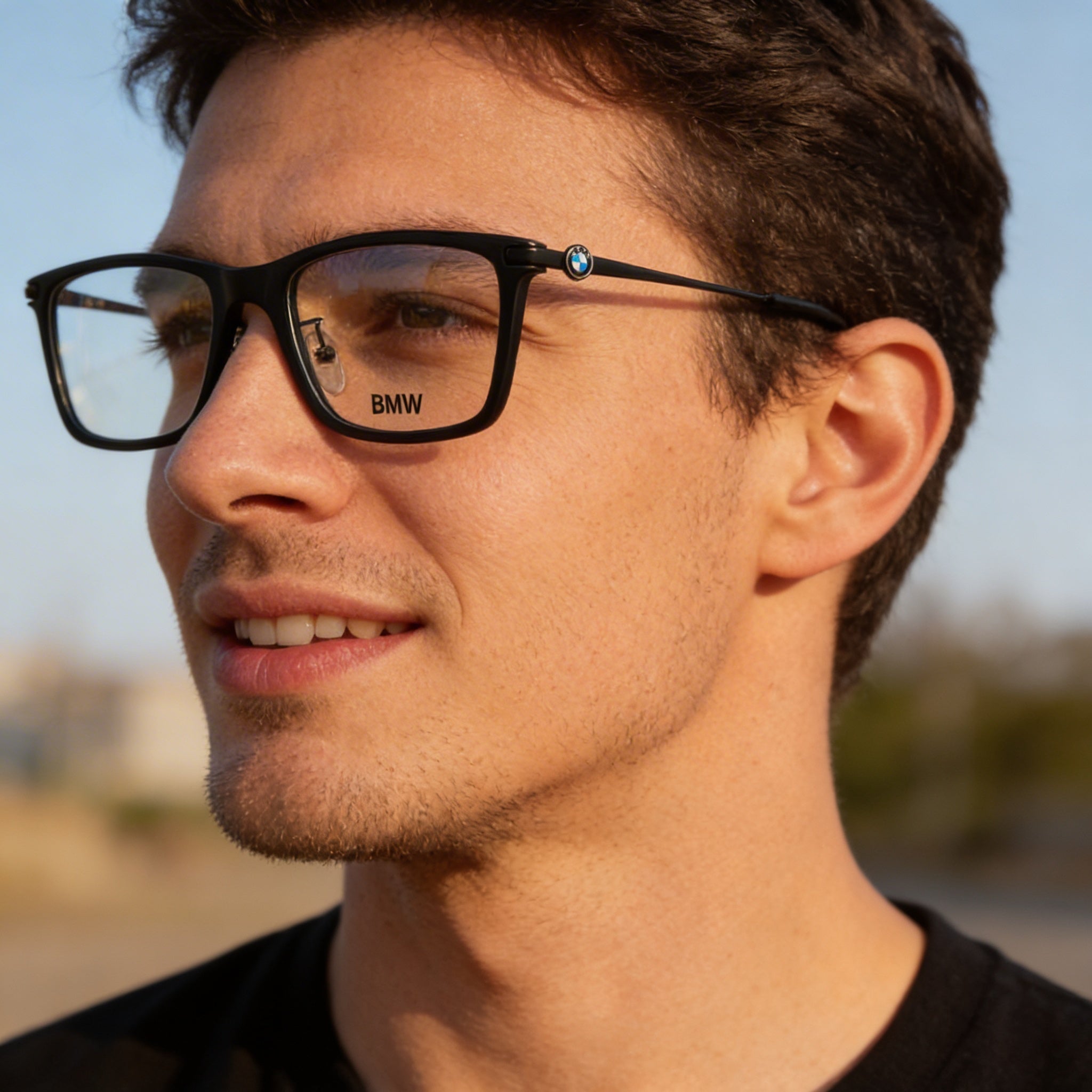 BMW Bw5020 Gafas de Prescripción para Hombre, Montura Fabricada en Plástico con Acabado Negro Mate, Ancho de Lente 56mm, Photo 5