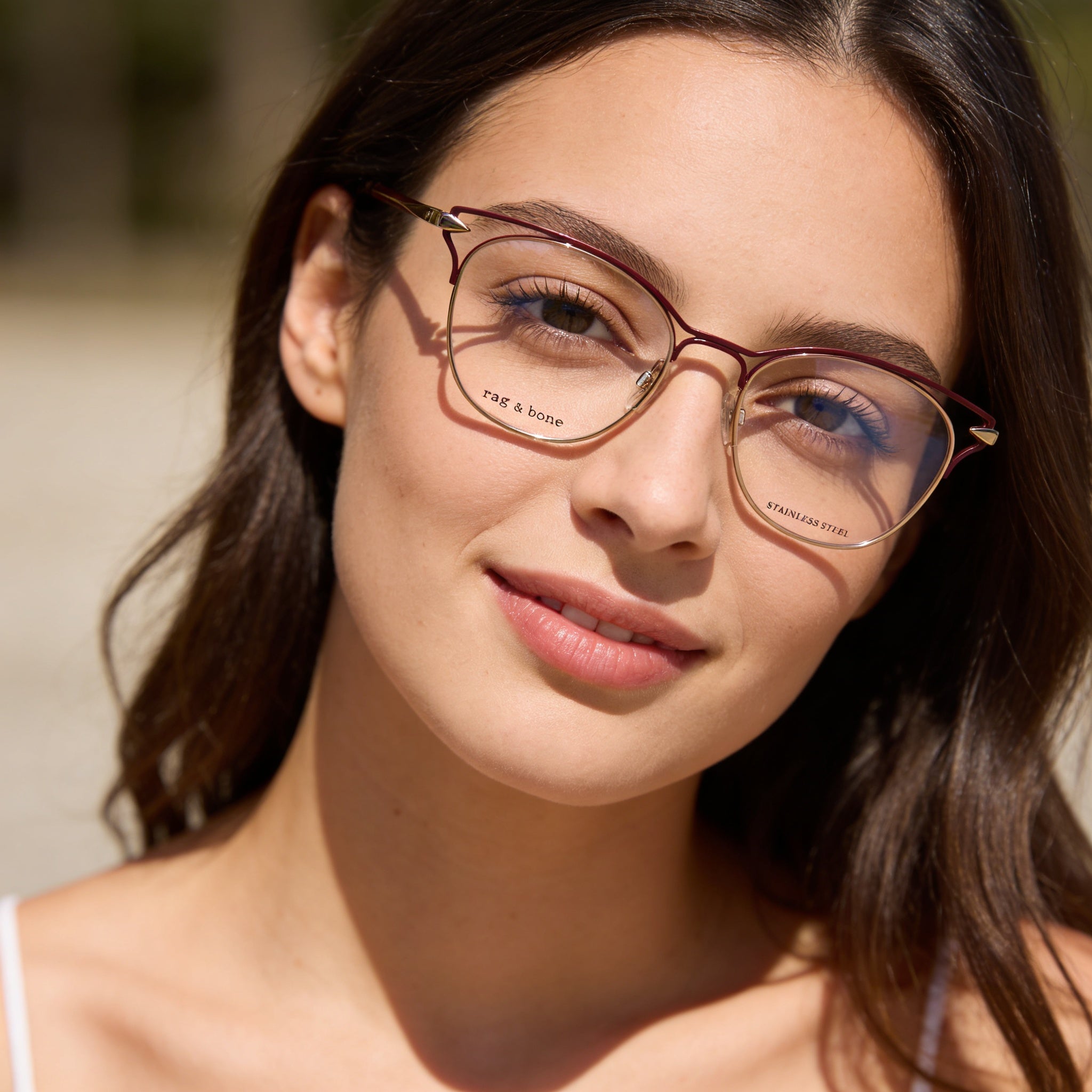 rag & bone Modern Women's Red Gold Alloy Steel Frame Polycarbonate Lenses 51mm, Photo 6