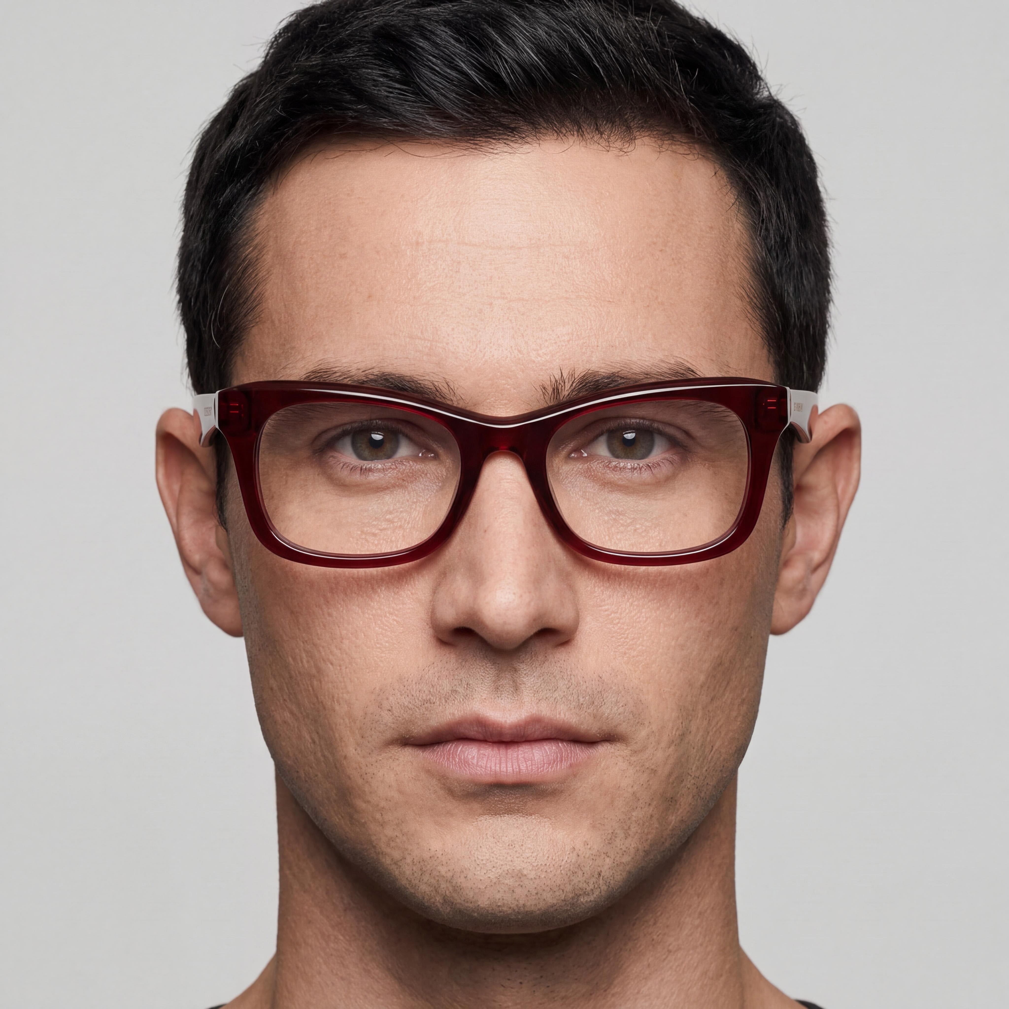 Burberry Classic Red Unisex Eyeglasses Frame, Red - Prescription Ready Optical Glasses with Clear Demo Lenses, Photo 5