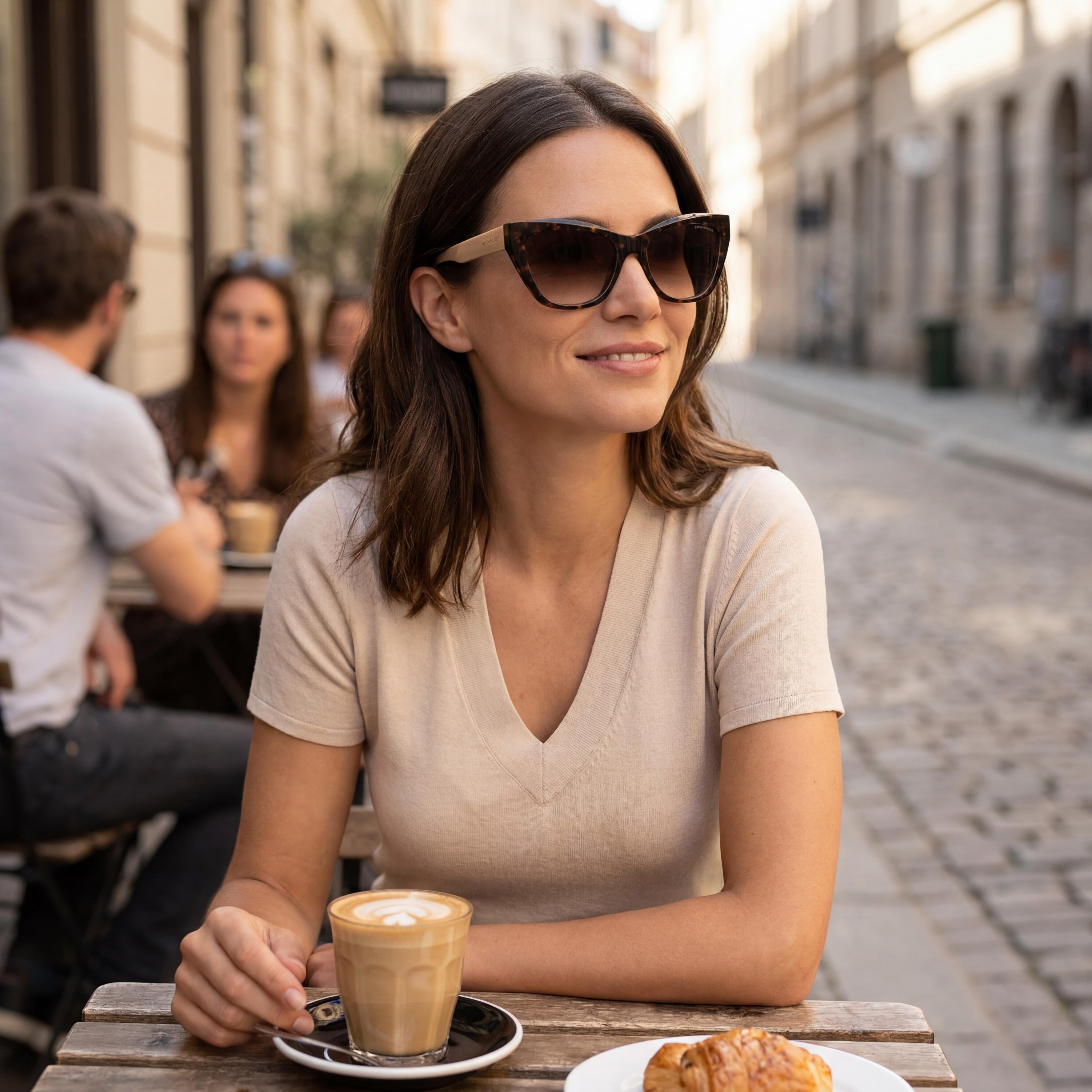 Emporio Armani EA4176 Women's Brown Tortoise Plastic Cat Eye Frame Gradient Brown UV Protection Sunglasses 54mm, Photo 3