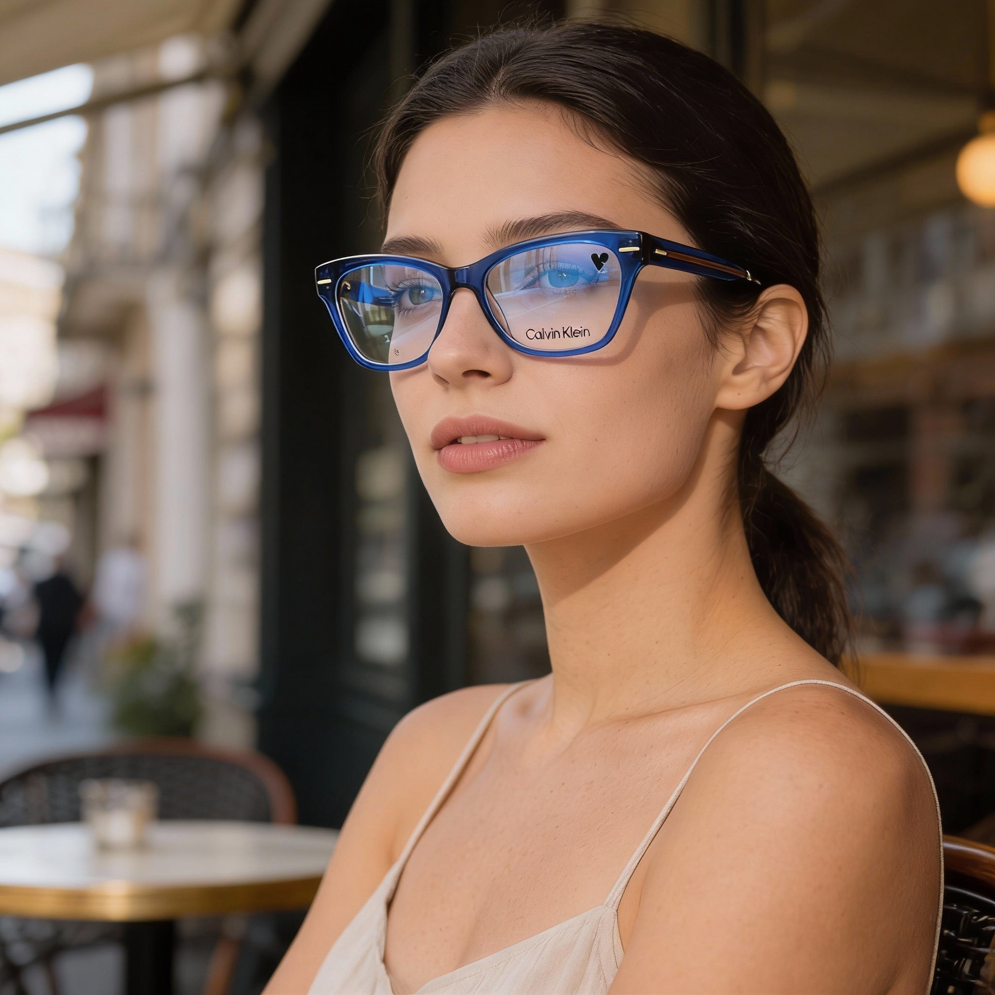 Calvin Klein Ck23512 Unisex Metal Frame Sunglasses with Blue Nude Lenses and Frame, Size 52-16-140, Photo 4