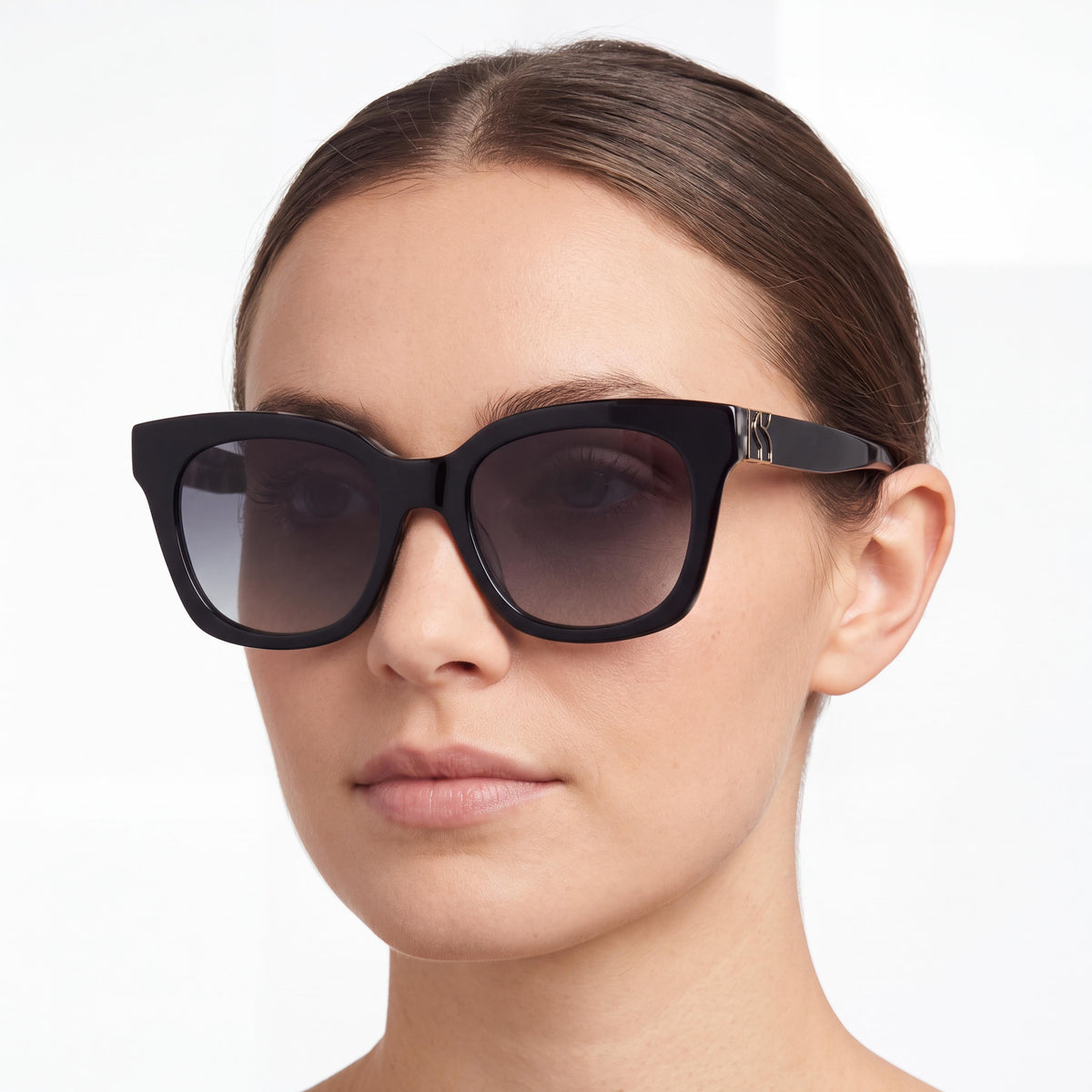 kate spade new york Constance/G/S Square Women's Acetate Non-Polarized Gradient Sunglasses Black Dark Grey Shaded 53mm, Photo 4