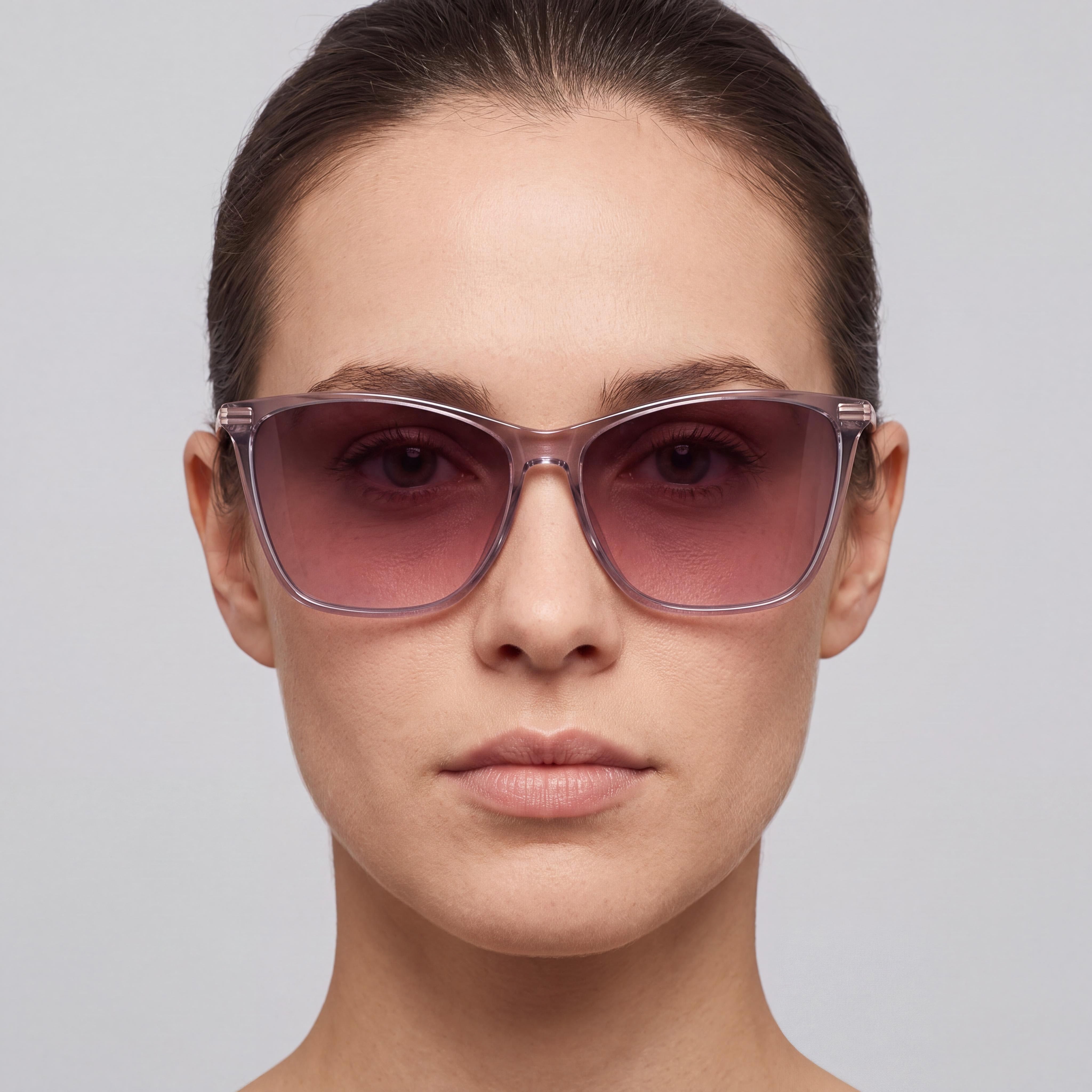 Hugo Boss Women's Boss 1661/S Casual Pink Gold Light Acetate Sunglasses with Burgundy Shaded Pink UV Protected Lenses 58mm, Photo 4