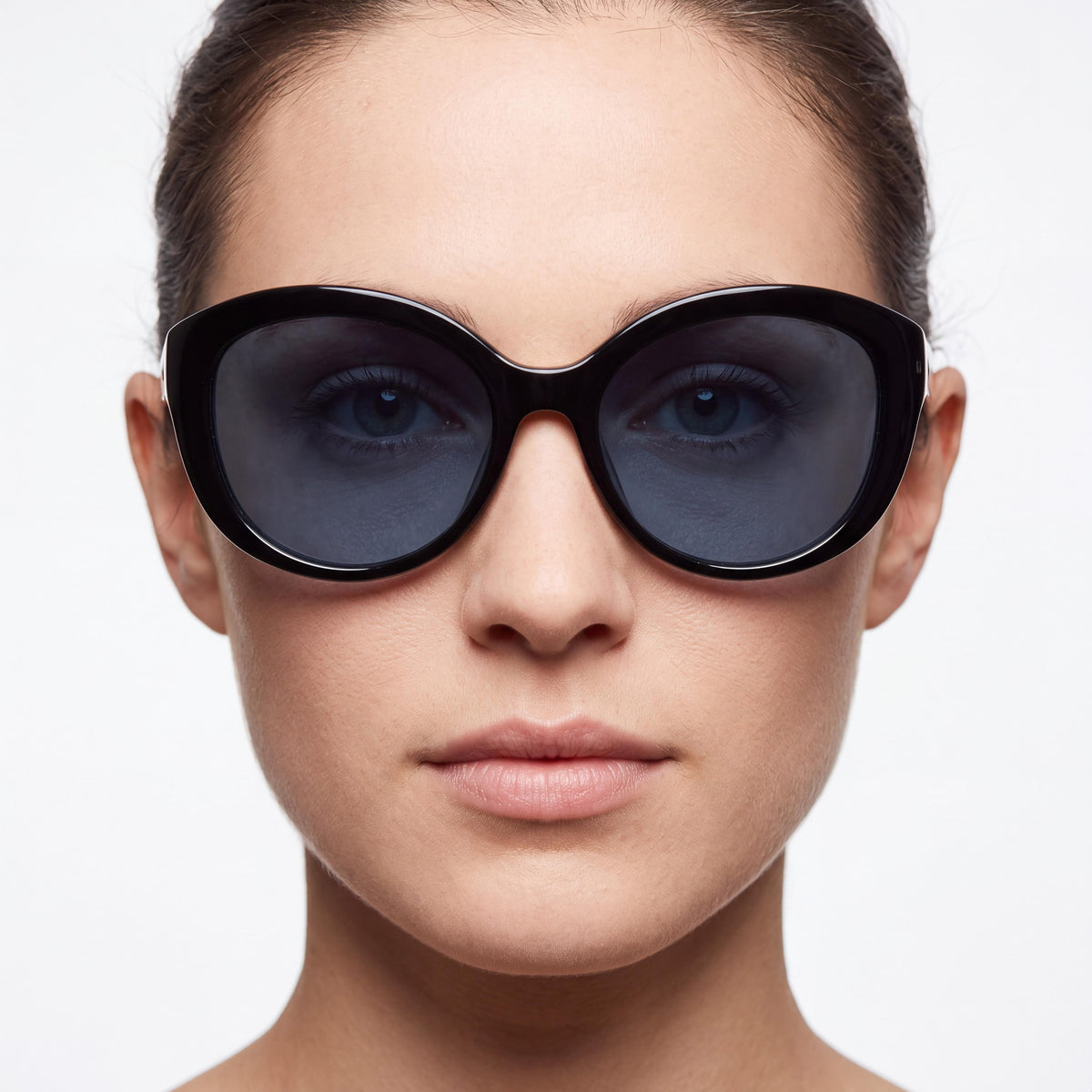 kate spade new york 0D28 Black Cateye Sunglasses for Women with Black Frame and Black Lenses, 55mm, Photo 4