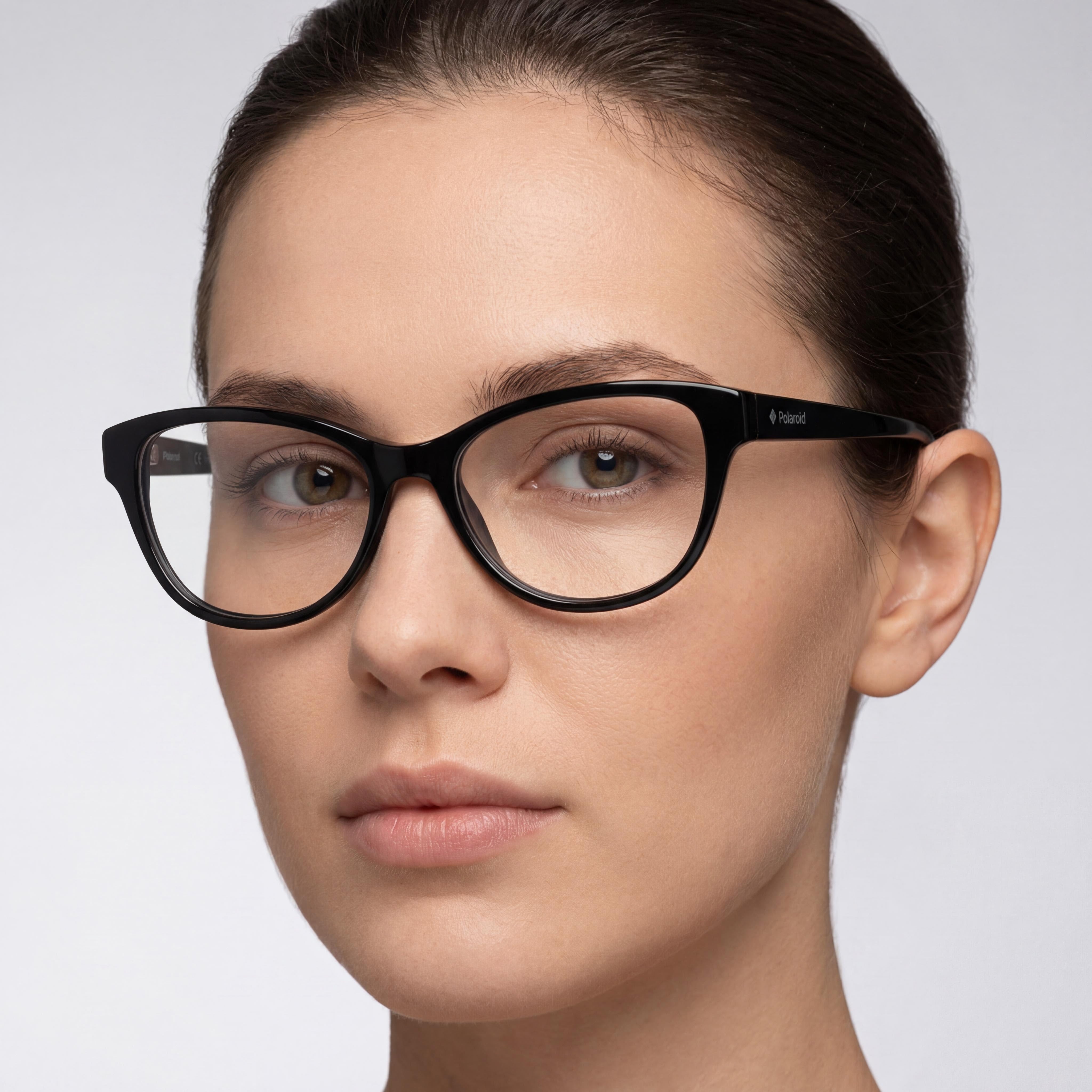 Polaroid PLD D370 Women's Acetate Frame Eyewear with Black Frame and Polycarbonate Lenses 52-16-140mm, Photo 4