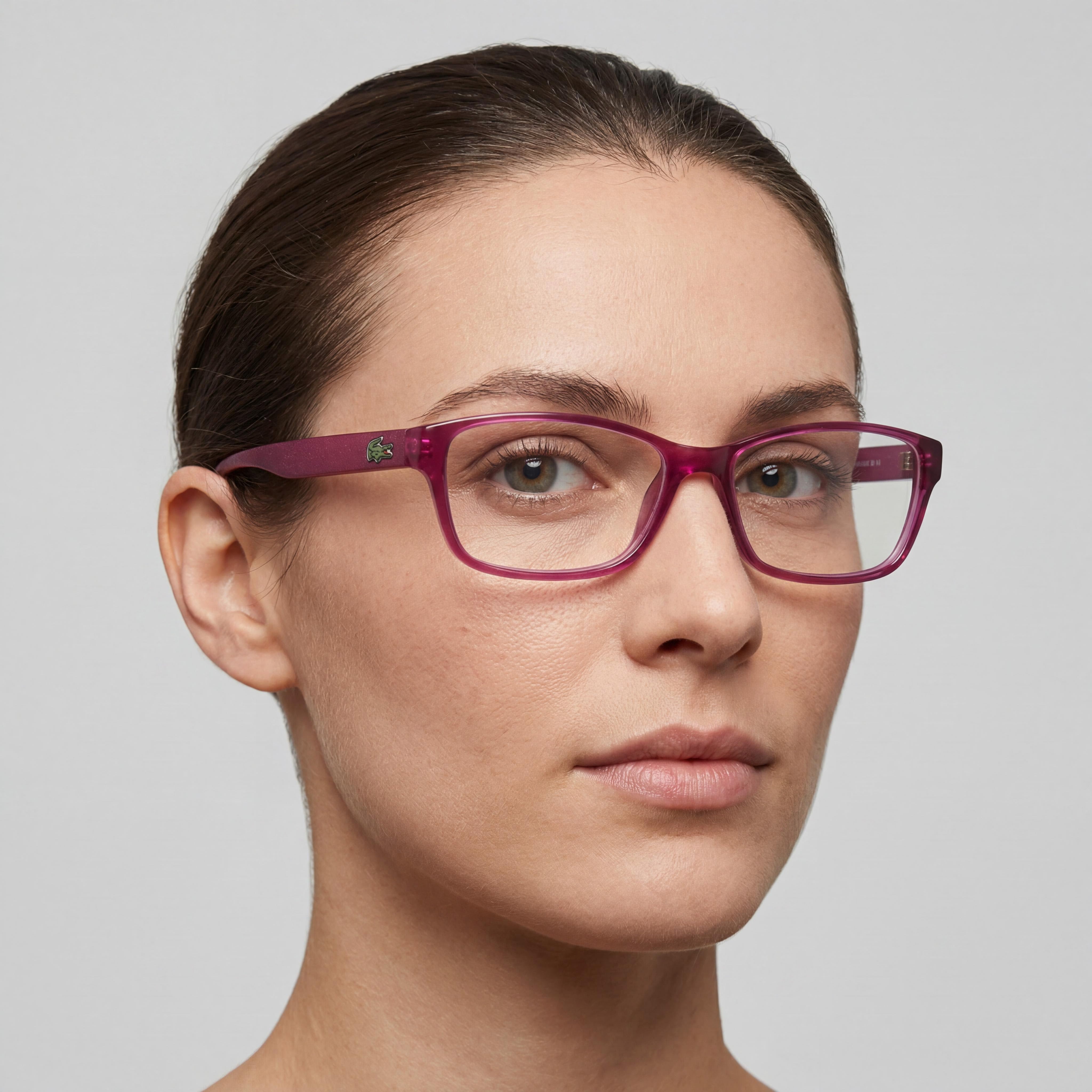 Gafas Lacoste L3803b Mi Fuchsia Glitter para mujer con montura de plástico, lentes de 51 mm de ancho, puente de 14 mm y patillas de 135 mm, Photo 3