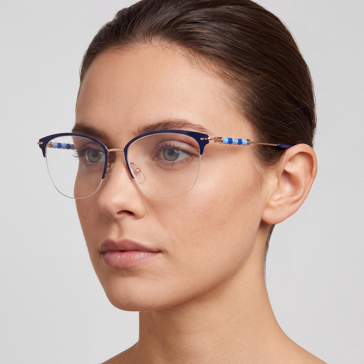 Carolina Herrera 106132 Women's Gold Blue Stainless Steel Eyeglasses 54mm, Photo 4
