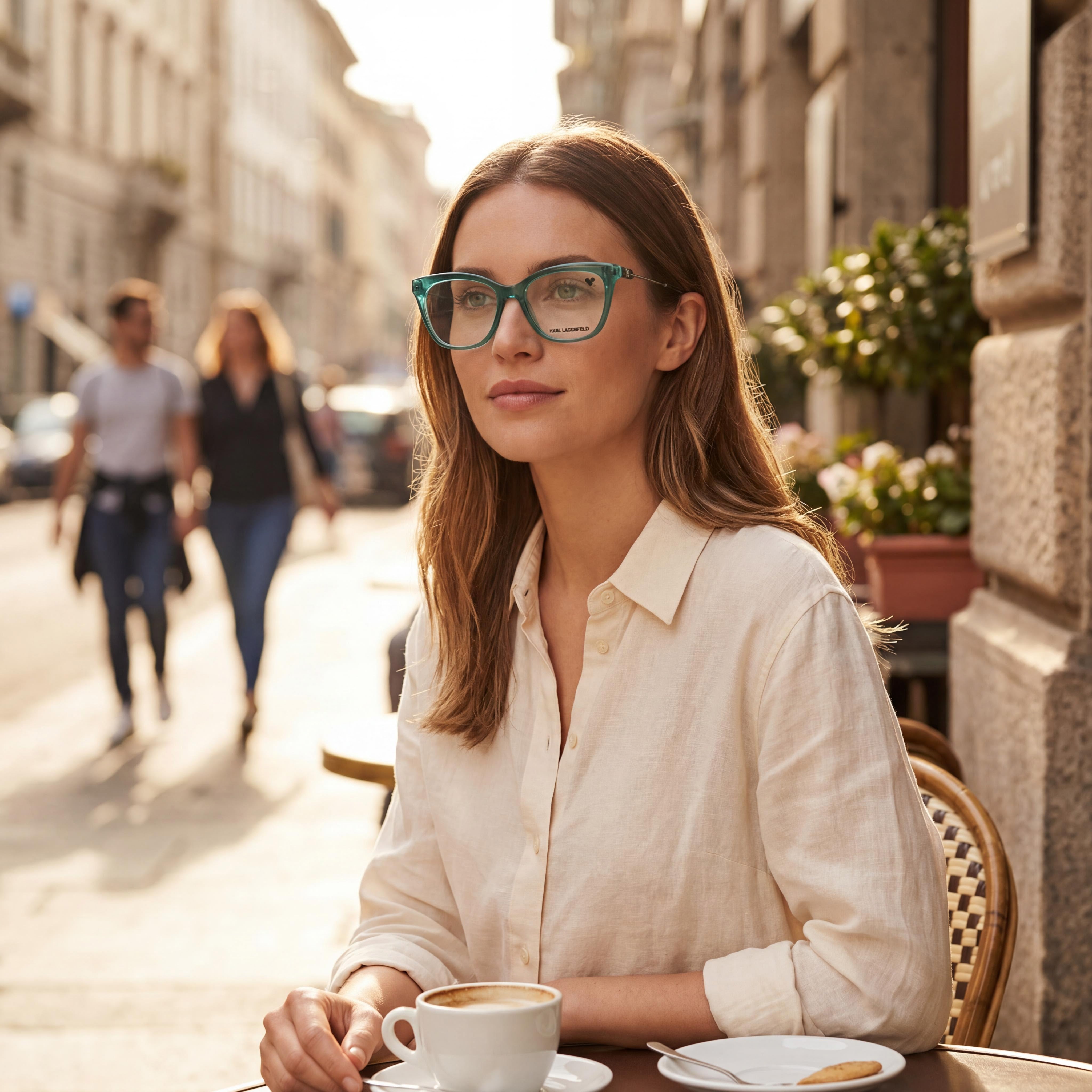 Gafas de sol KARL LAGERFELD Modern KL6108 para mujer, montura de acetato verde claro, lentes de policarbonato, 54 mm, Photo 5