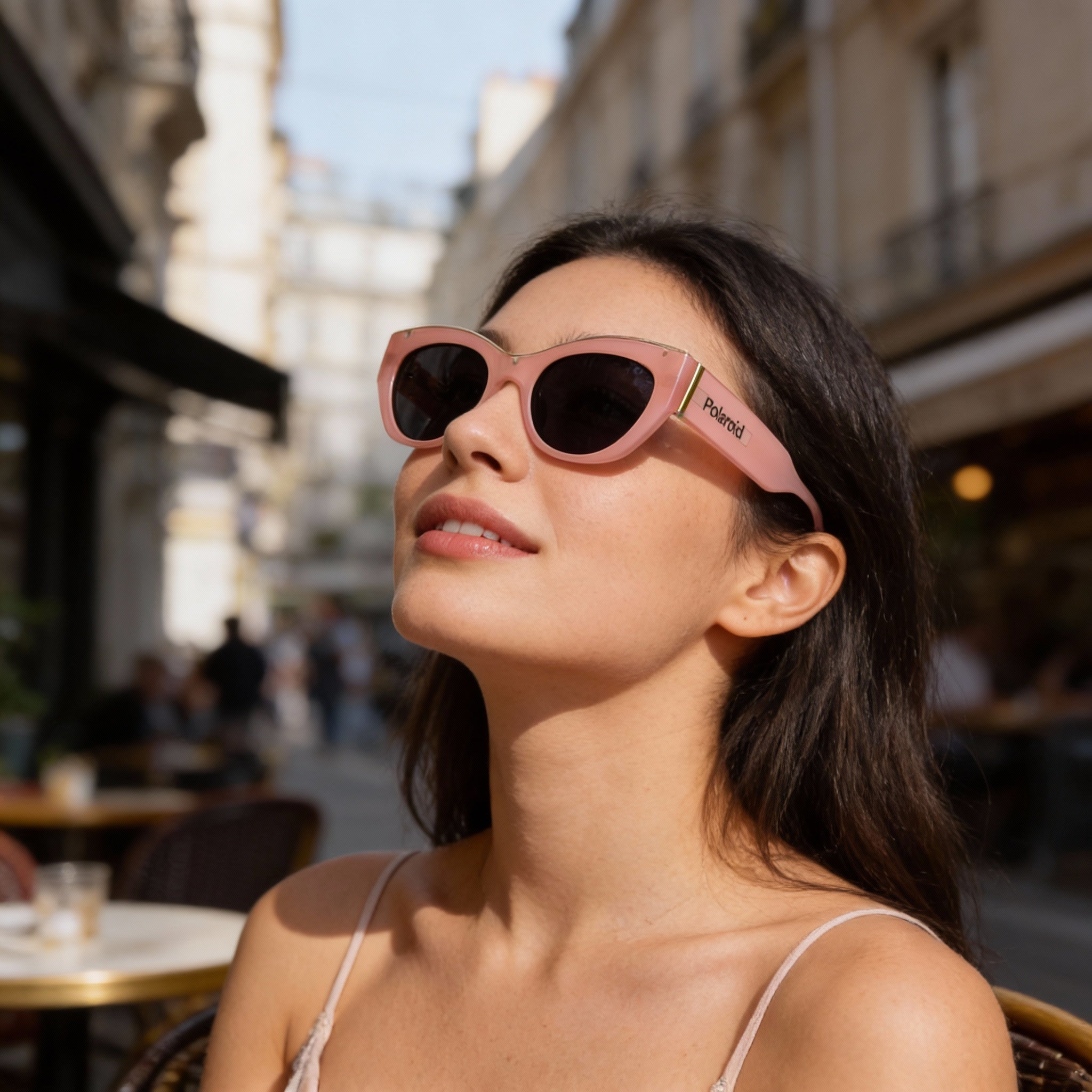 Polaroid Women's PLD 6199/S/X Cat Eye Pink Polycarbonate Grey Polarized Sunglasses 100% UV Protection 50mm, Photo 6