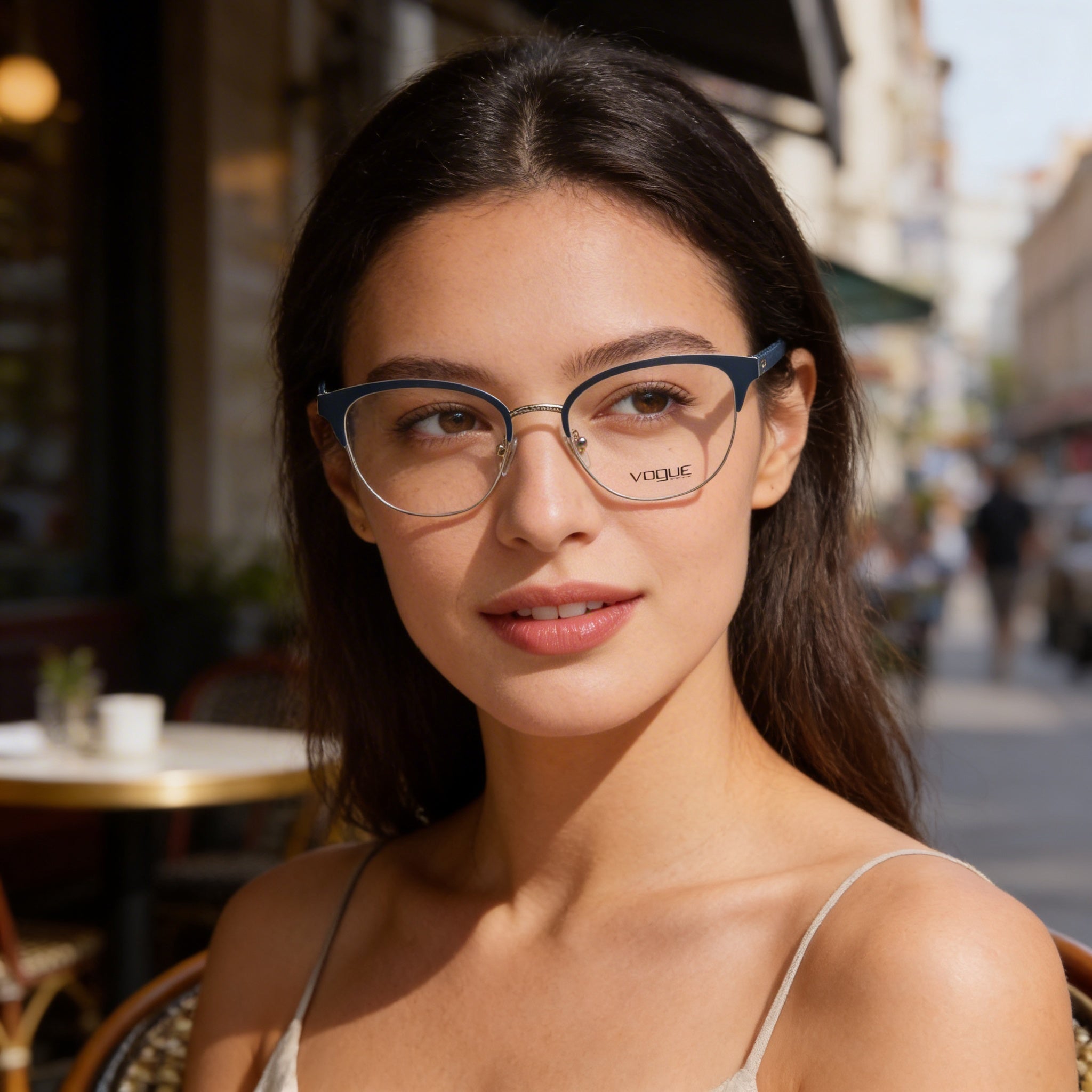 Vogue Eyewear Vo 4088 Women's Blue/Silver Plastic Frame Eyewear with 50mm Lens, 18mm Bridge, 140mm Temple, Photo 4
