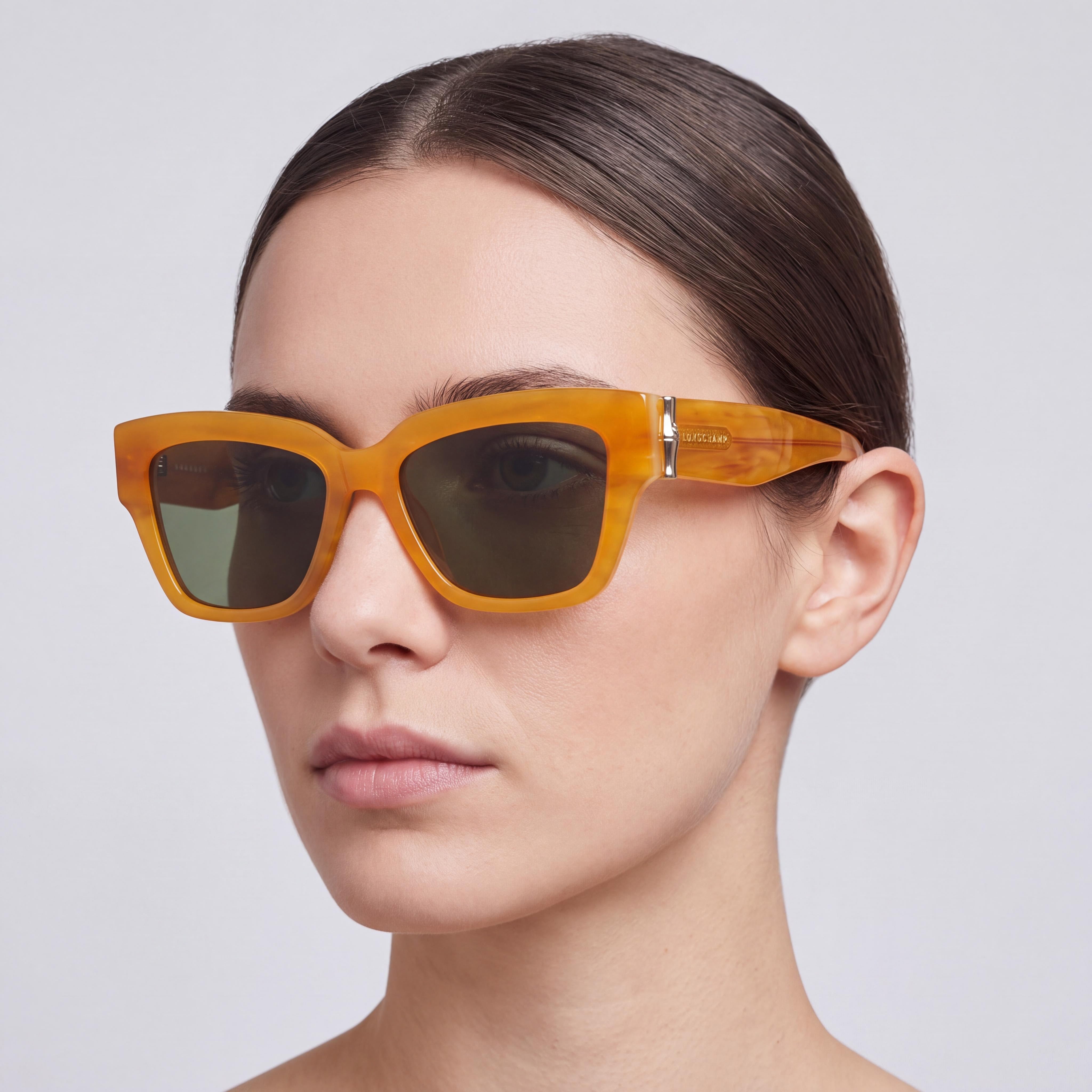 Longchamp LO745S Women's Casual Acetate Sunglasses with Honey Frame and UV 400 Polycarbonate Lenses 53mm, Photo 5