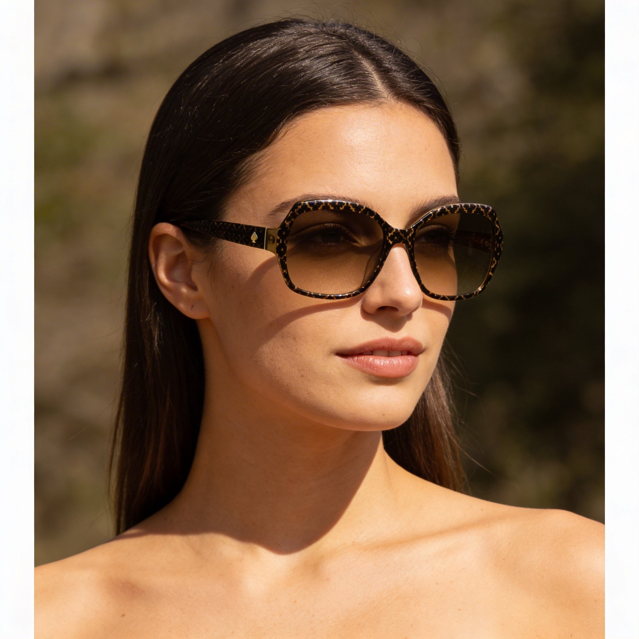 Gafas de sol de mujer Kate Spade New York Amberlynn/S, estampado Habana, plástico rosa, sin polarizar, protección UV, 57 mm, Photo 5