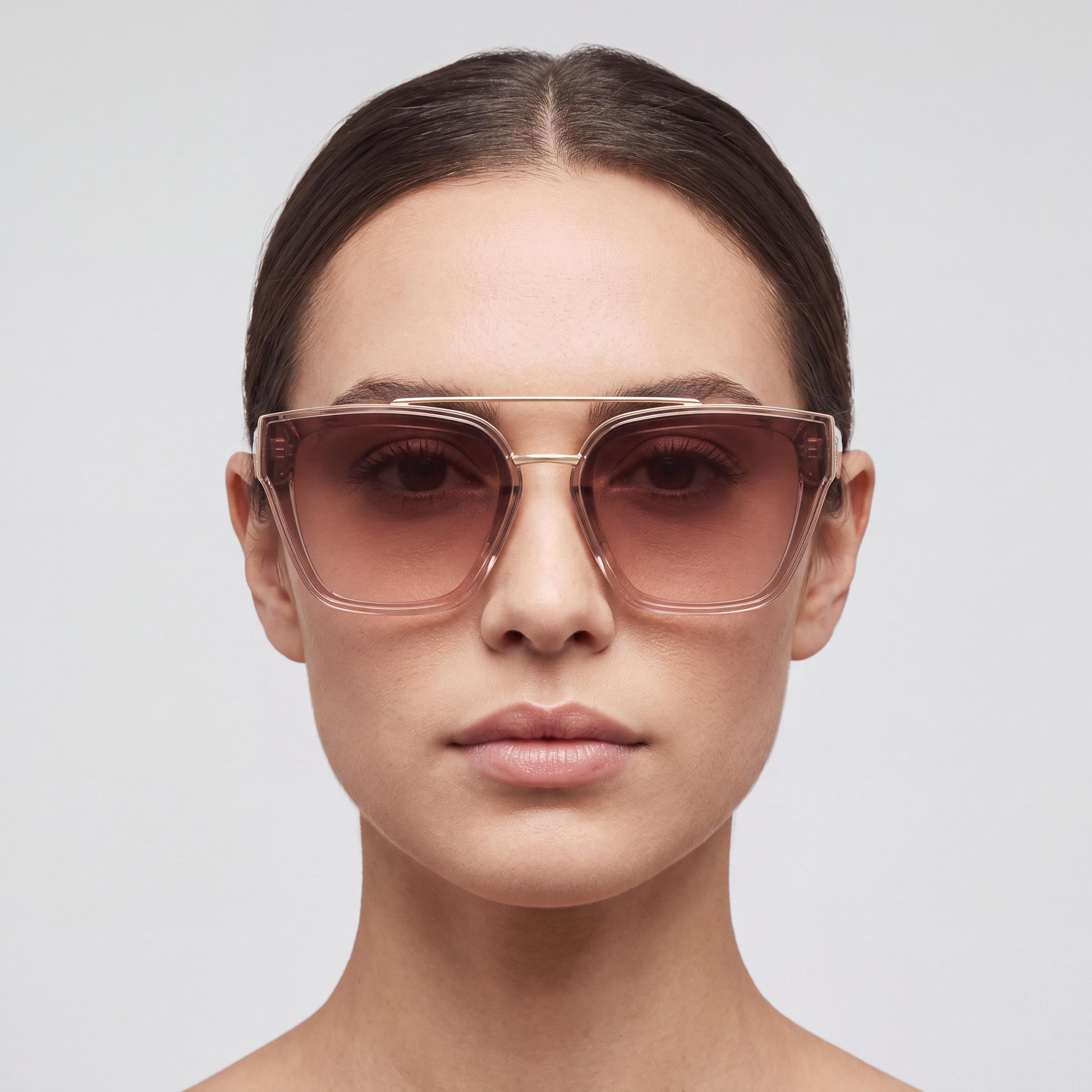 QUAY AUSTRALIA Sweet Talker Women's Oversized Square UV Protection Sunglasses, Doe Brown Fawn, 65mm, Photo 4