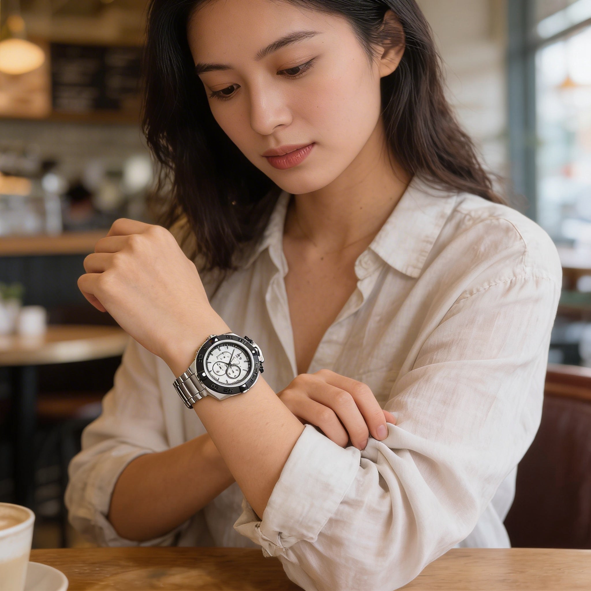 Invicta Subaqua - Noma IV 48201 Reloj cronógrafo de cuarzo para hombre, acero inoxidable, esfera plateada, caja de 50 mm, Photo 5