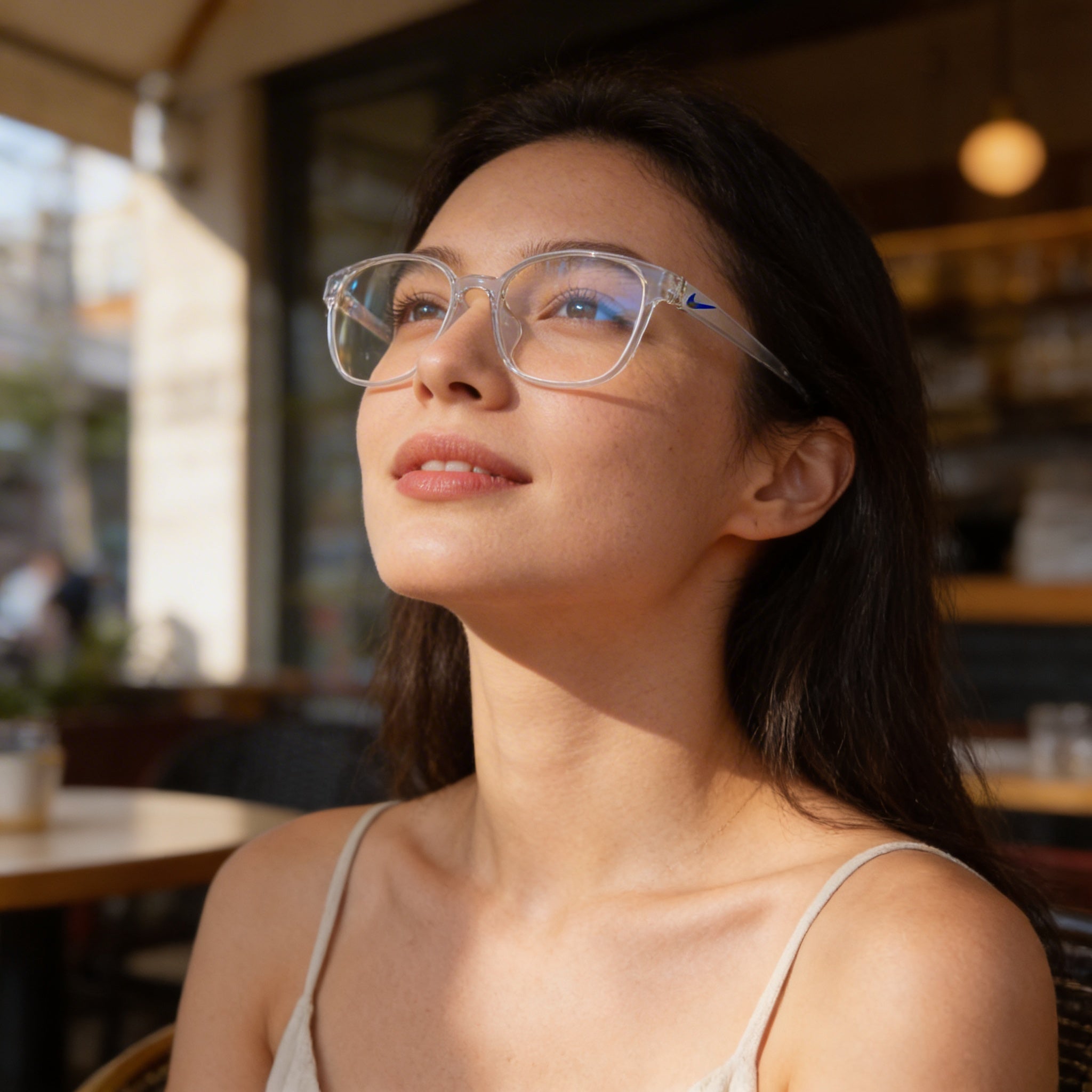 Nike 7026 N Unisex Clear Cellulose Acetate Frame Optical Eyeglasses for Daily Wear Lens 52mm Bridge 18mm Temple 140mm, Photo 4