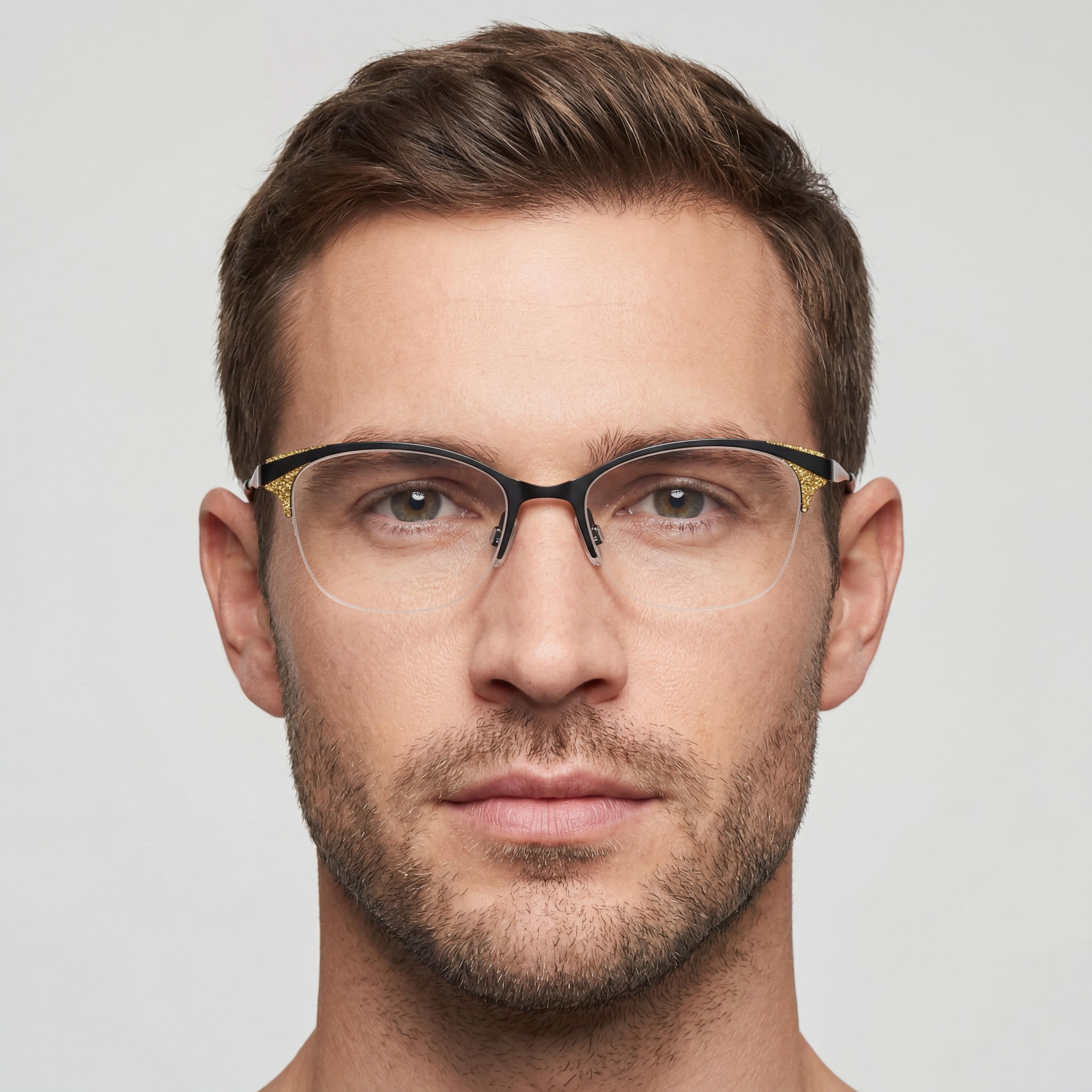 Bebe Bb5204 Men's Jet Metal Frame Eyewear with Clear Polycarbonate Lenses, 52-17-135mm, Photo 4